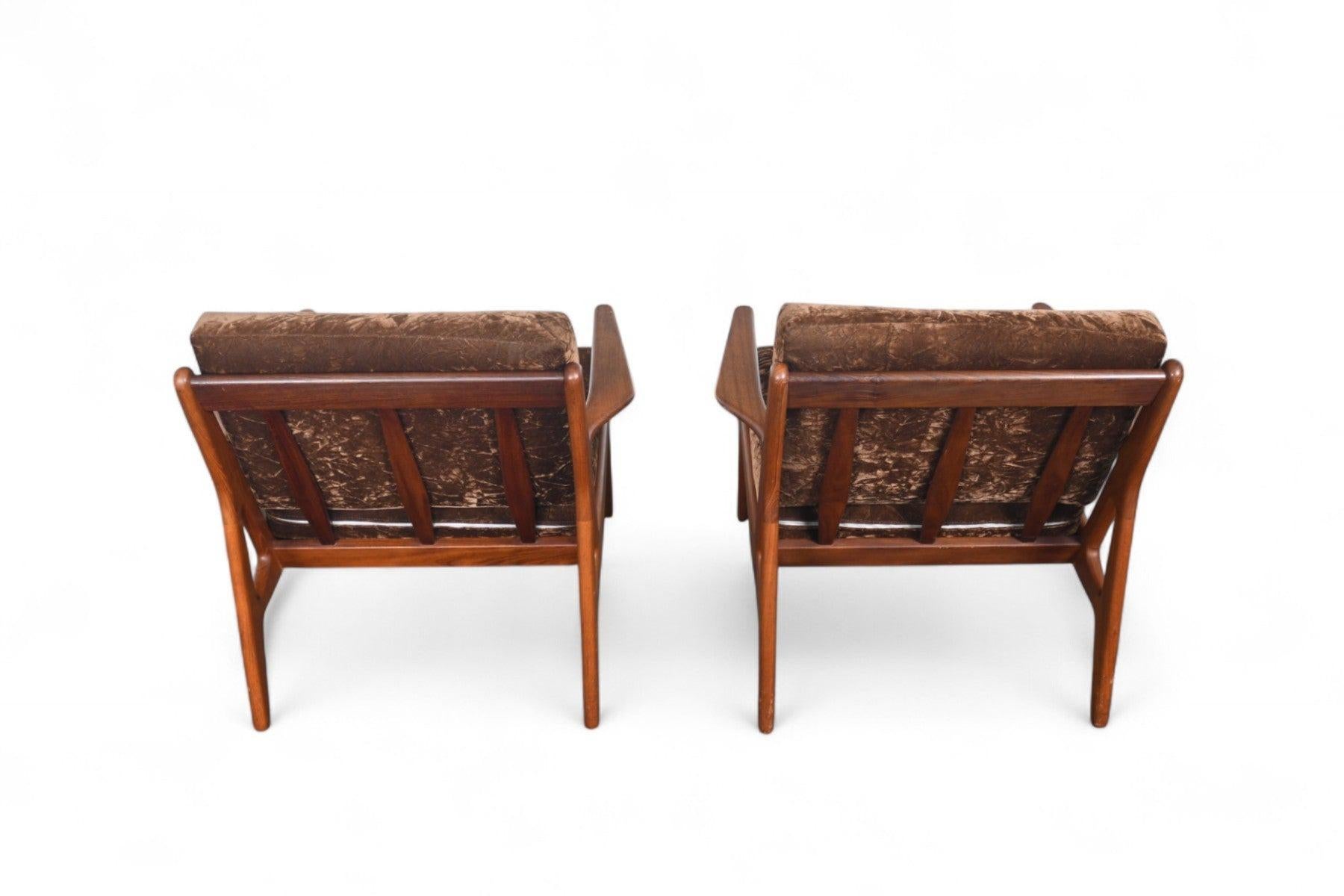 Rare Pair of Arne Vodder for Vamo Lounge Chairs in Teak For Sale 7