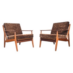 Rare Pair of Arne Vodder for Vamo Lounge Chairs in Teak