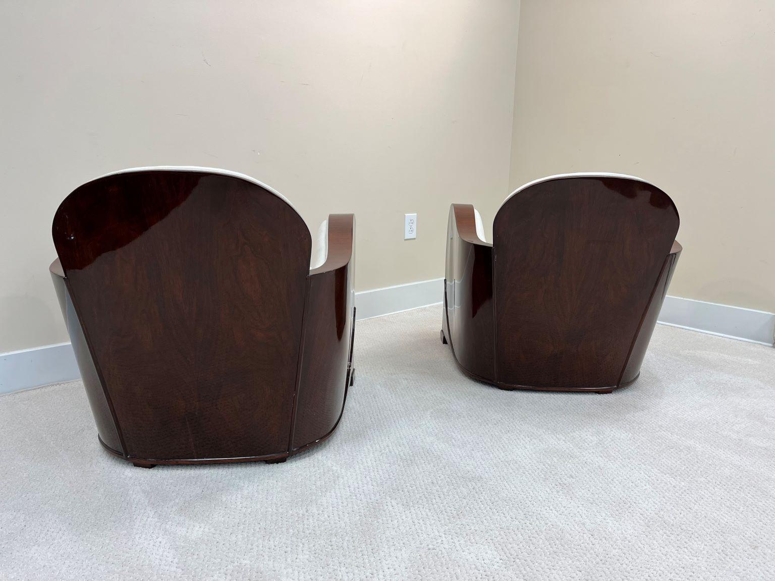 Rare Pair Of Art Deco Cloud Lounge Chairs Attributed to H&L Epstein C.1930 4