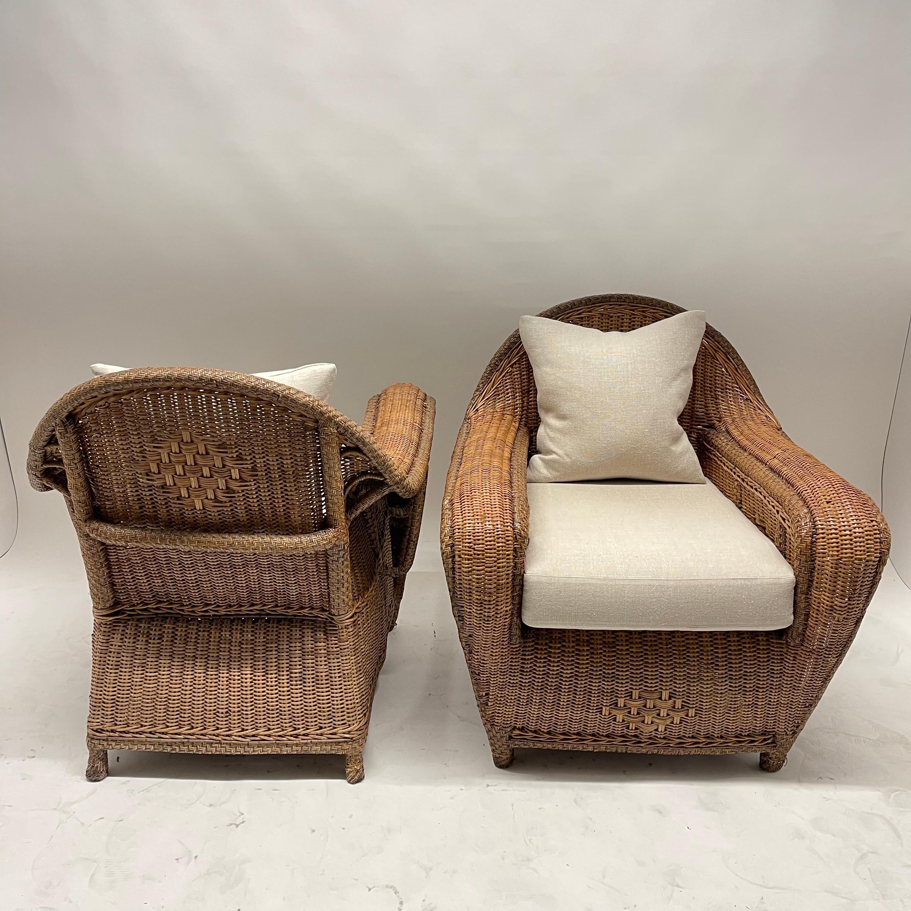 wicker club chair