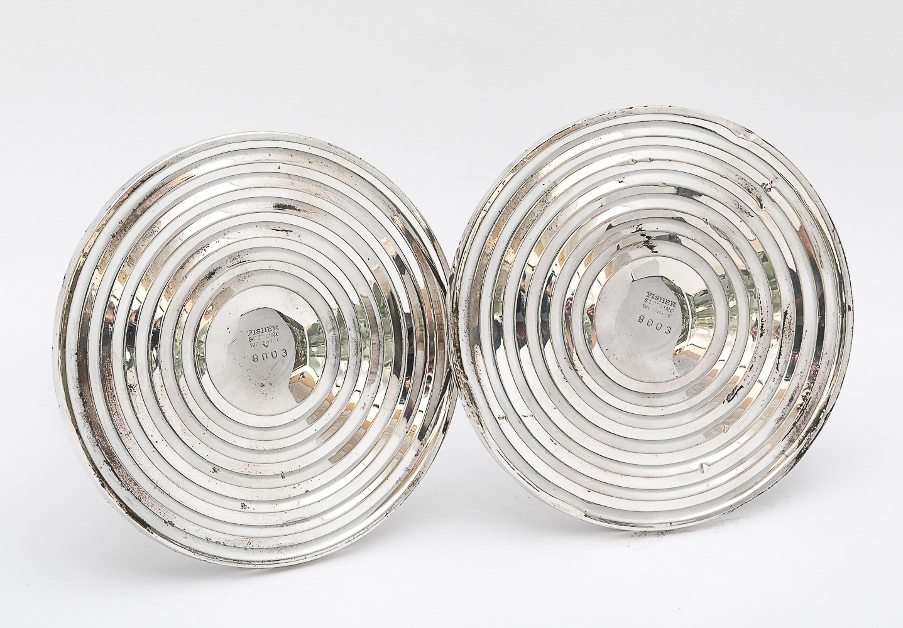 Rare Pair of Art Nouveau-Style Flower-Form Candlesticks 2