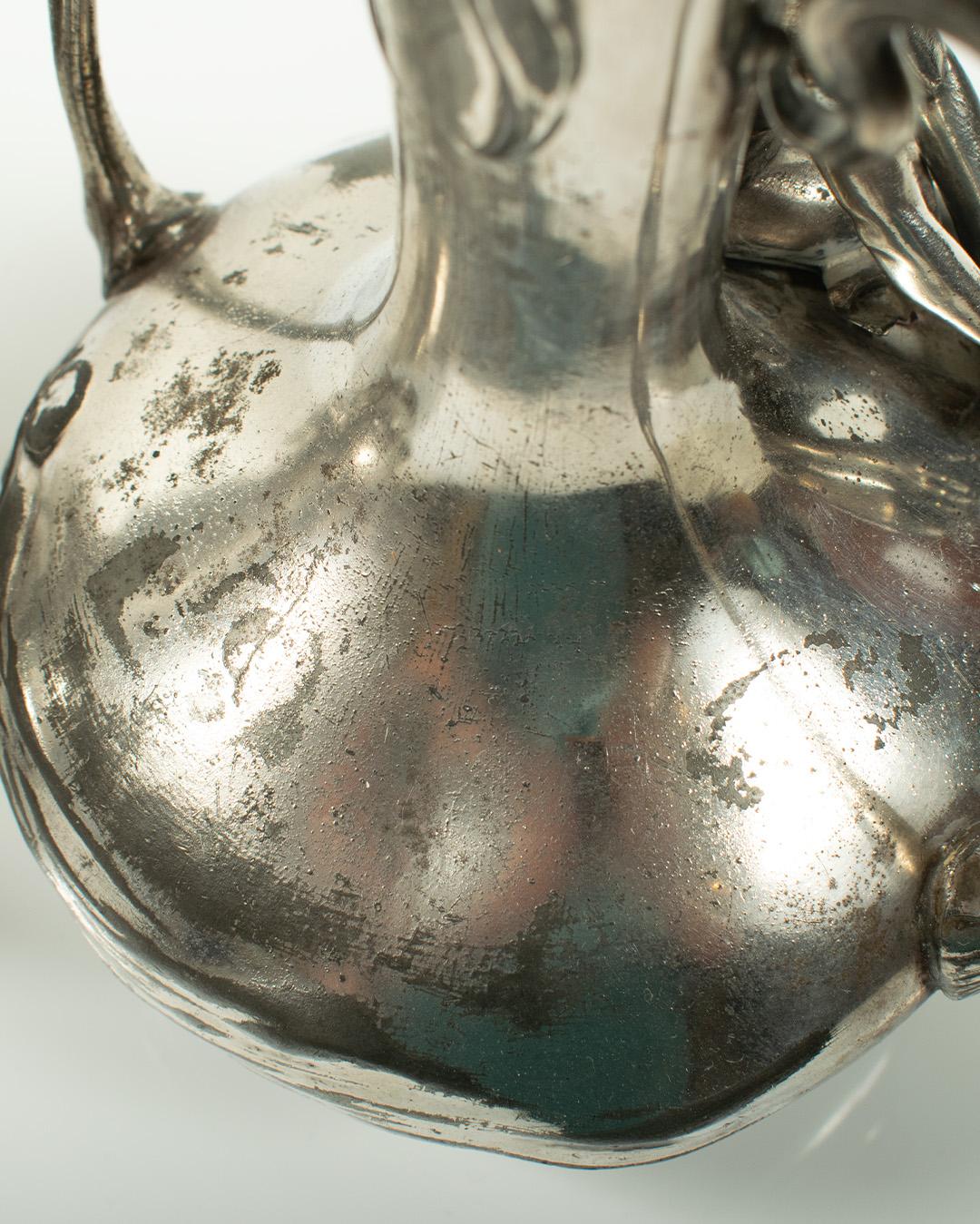 Rare Pair of ART NOUVEAU Vases by WMF, Circa 1900 For Sale 3