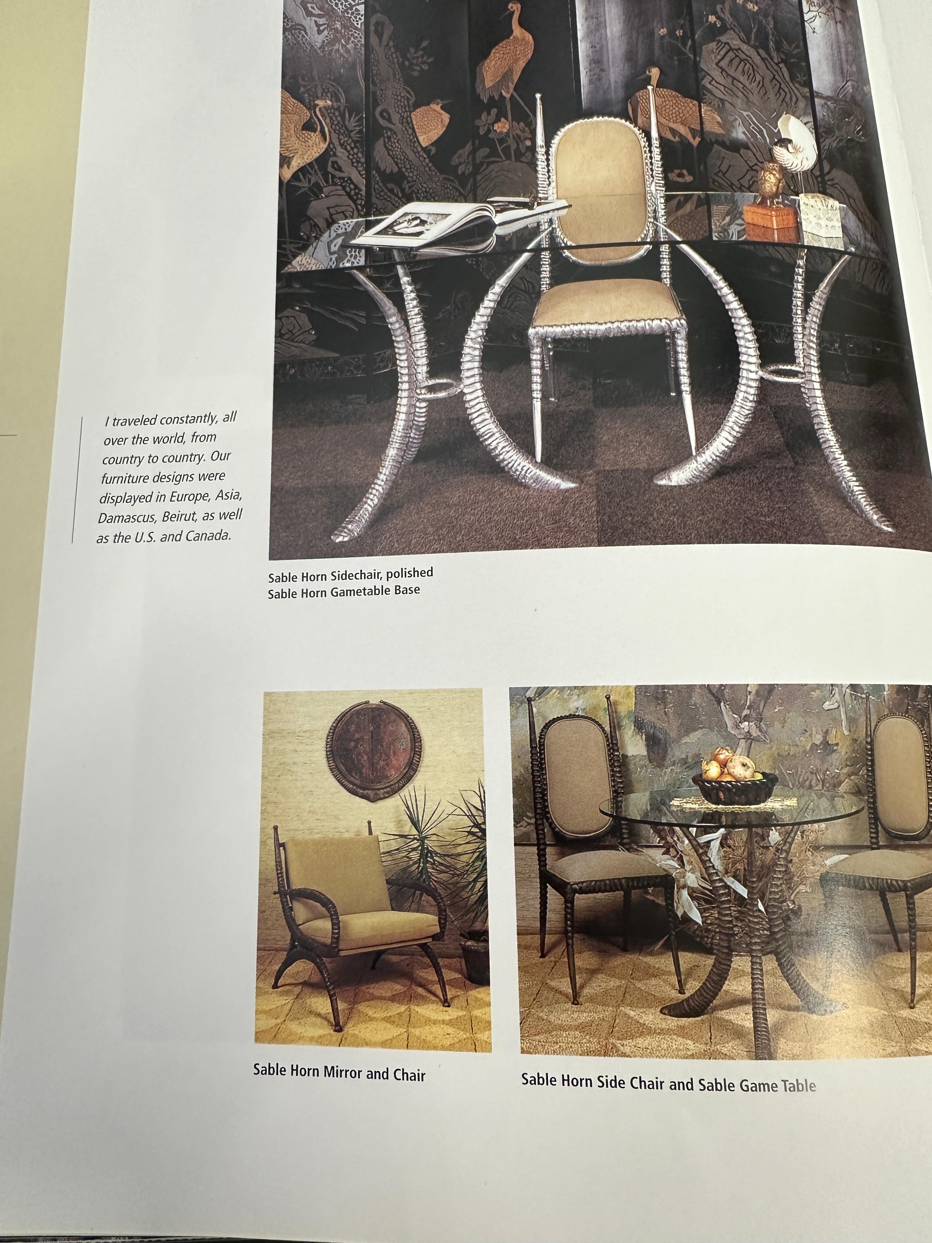 Rare Pair of Arthur Court Sable Chairs in Italian Nubuck Suede For Sale 13