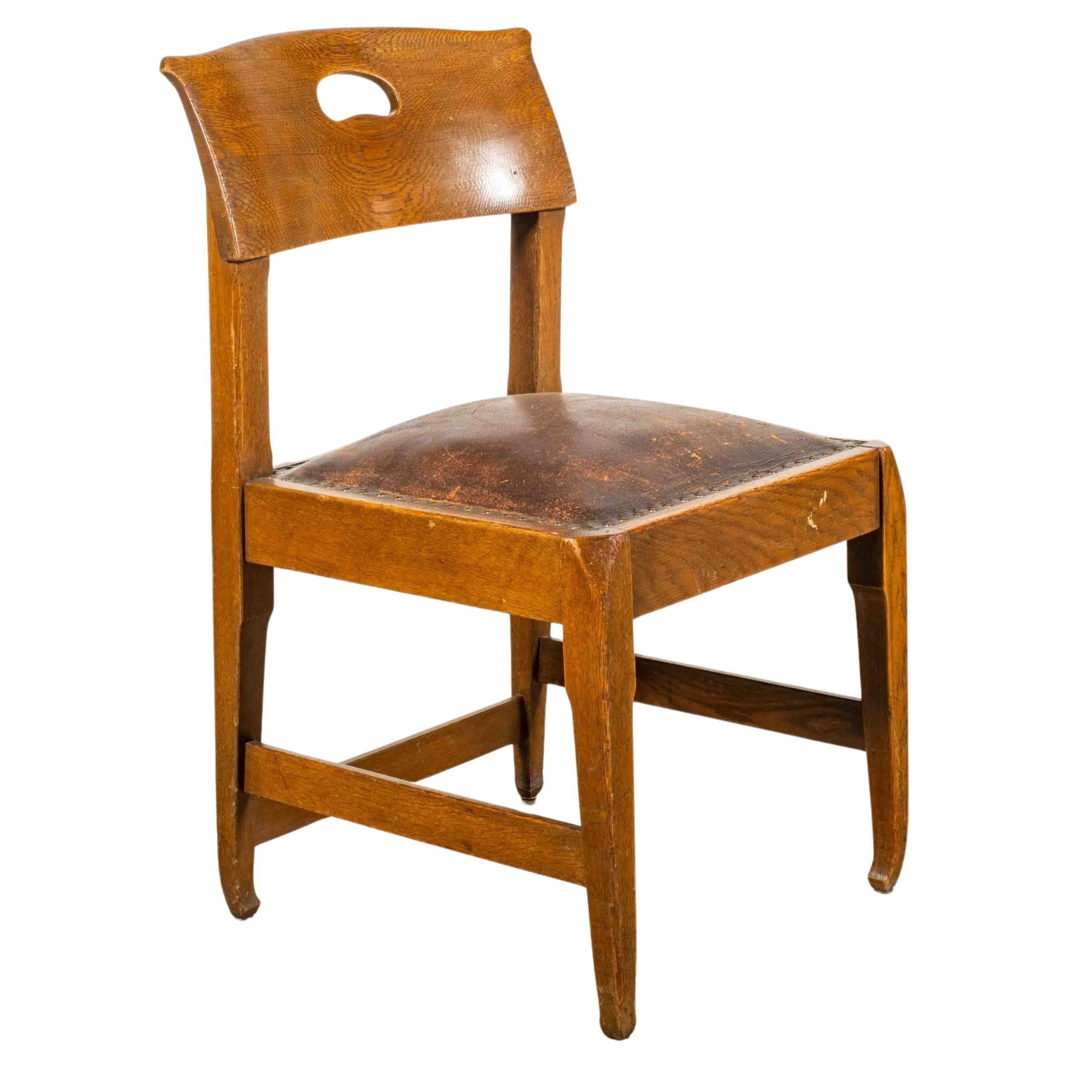 Rare pair of Arts and Crafts chairs by German architect and designer Richard Riemerschmid (1868 – 1957). These pieces exhibit superb craftsmanship and show signs of wear that proclaim authenticity. These chairs were designed in 1902 and manufactured
