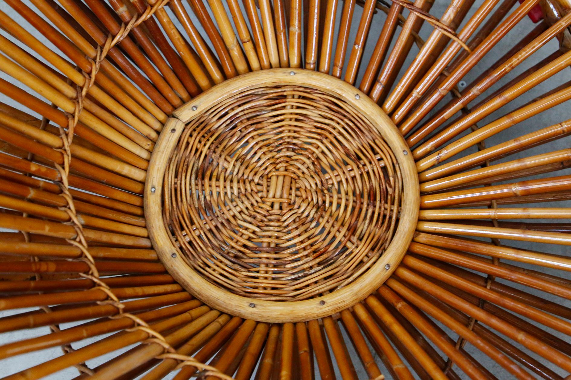 Néerlandais Rare paire de fauteuils en bambou Midcentury par Janine Abraham & Dirk Jan Rol:: 1950s