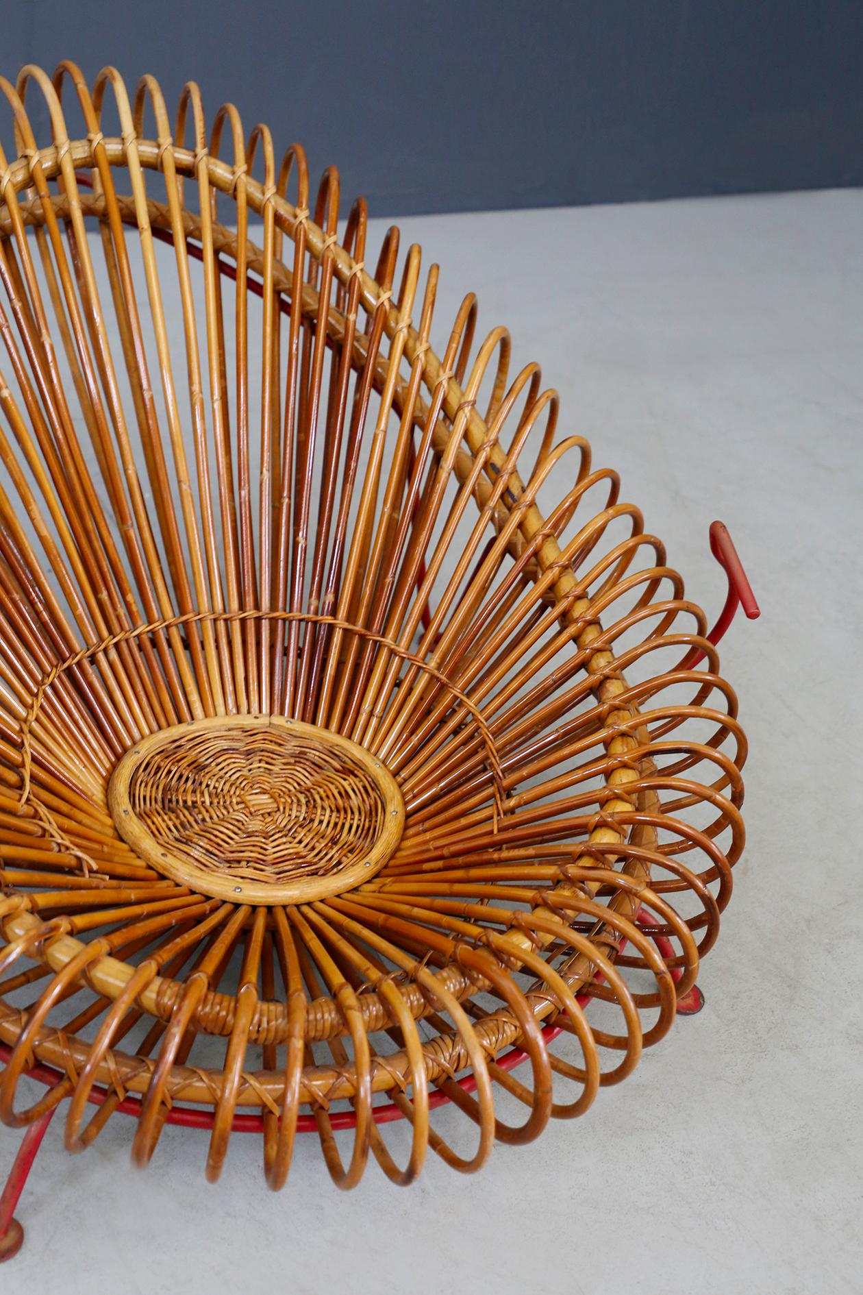 Rare paire de fauteuils en bambou Midcentury par Janine Abraham & Dirk Jan Rol:: 1950s Bon état à Milano, IT