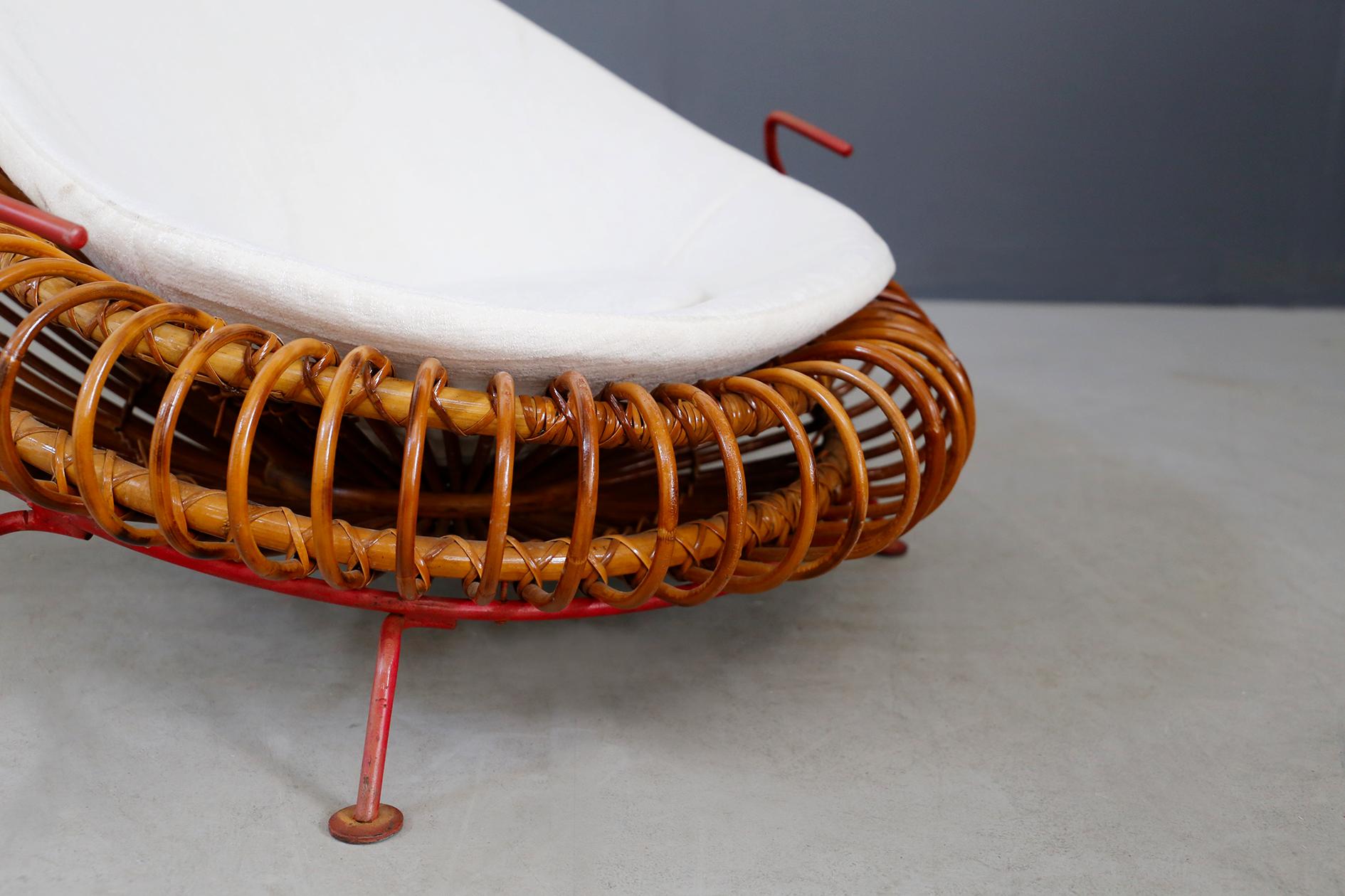 Bambou Rare paire de fauteuils en bambou Midcentury par Janine Abraham & Dirk Jan Rol:: 1950s