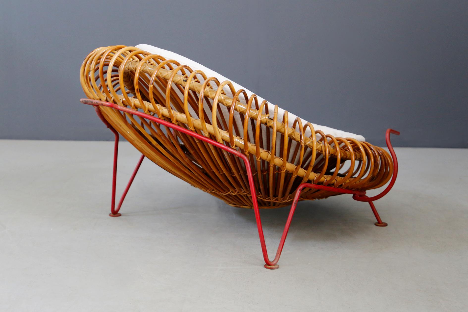 Rare paire de fauteuils en bambou Midcentury par Janine Abraham & Dirk Jan Rol:: 1950s 1