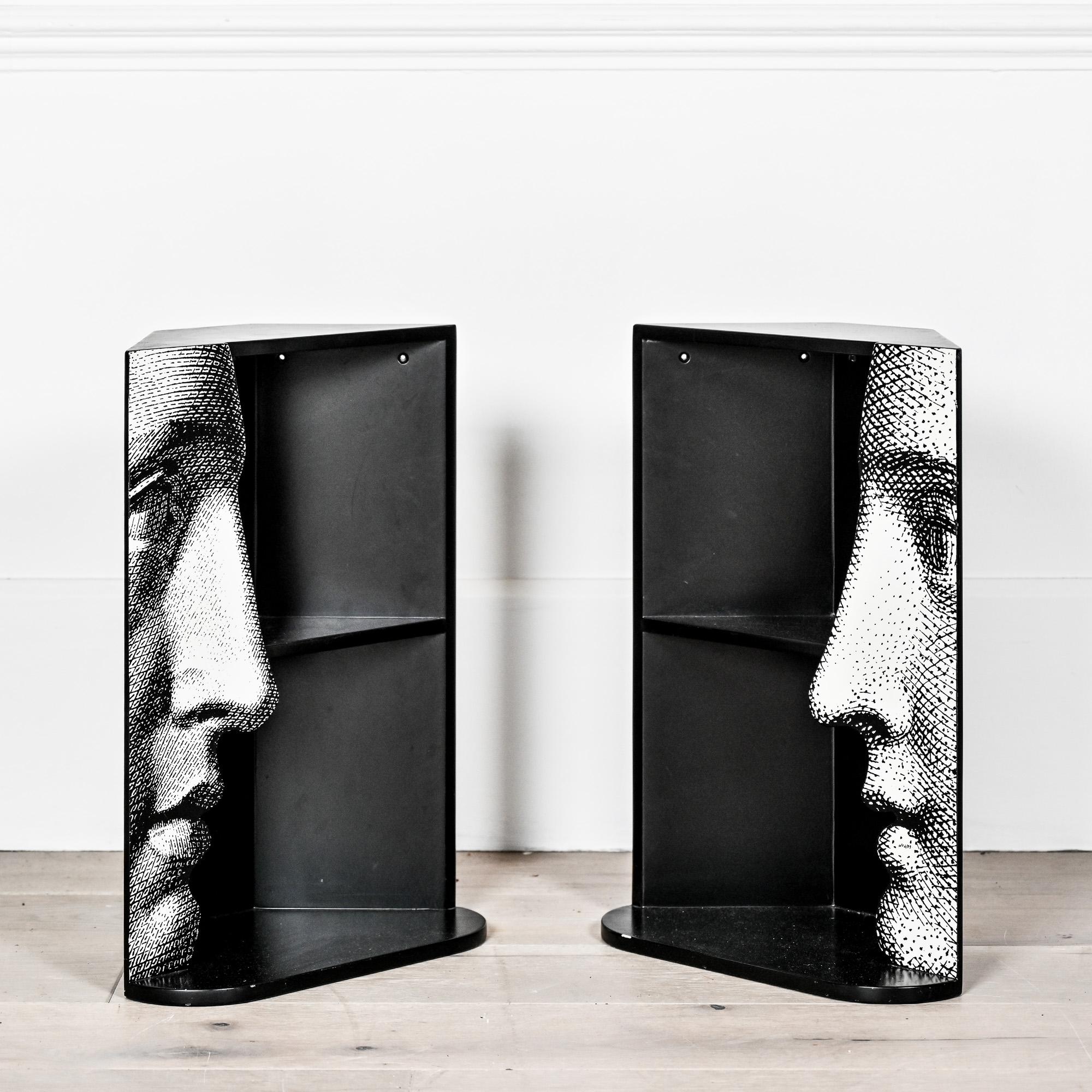 Contemporary Rare pair of Barnaba Fornasetti Profilo wall shelves