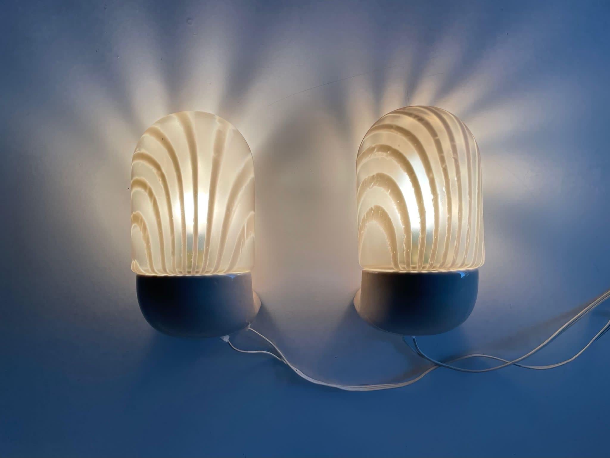 Late 20th Century Rare Pair of Bathroom Lamps by Peill Putzler, 1970s, Germany