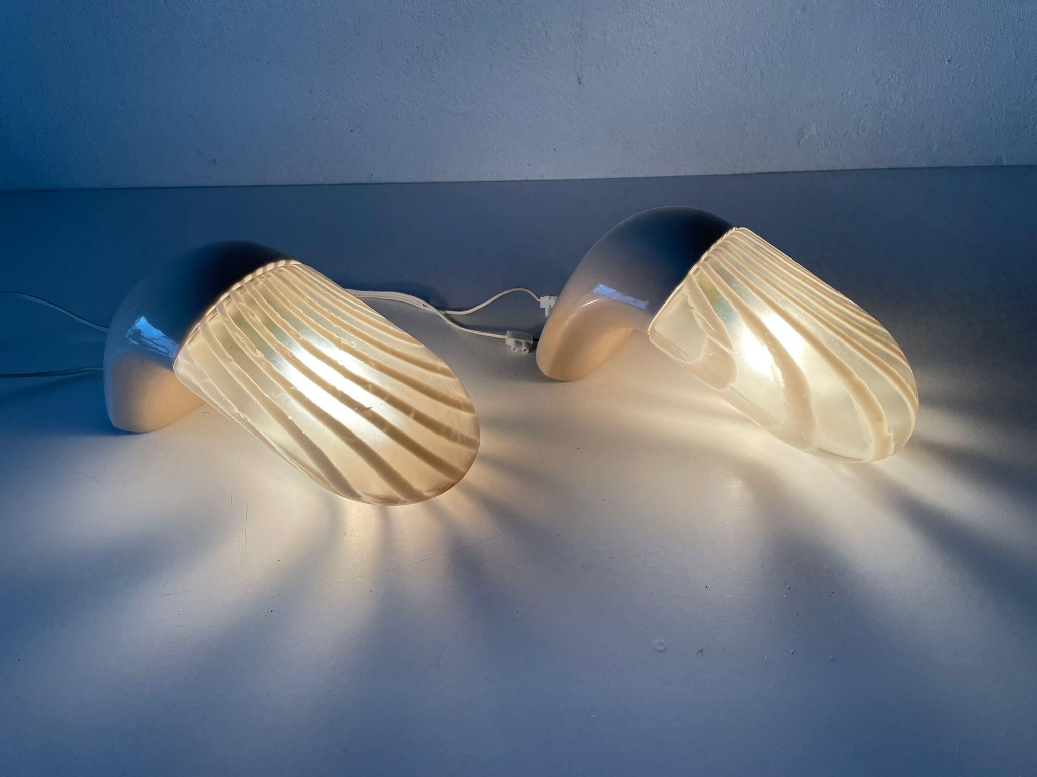Rare Pair of Bathroom Lamps by Peill Putzler, 1970s, Germany 2