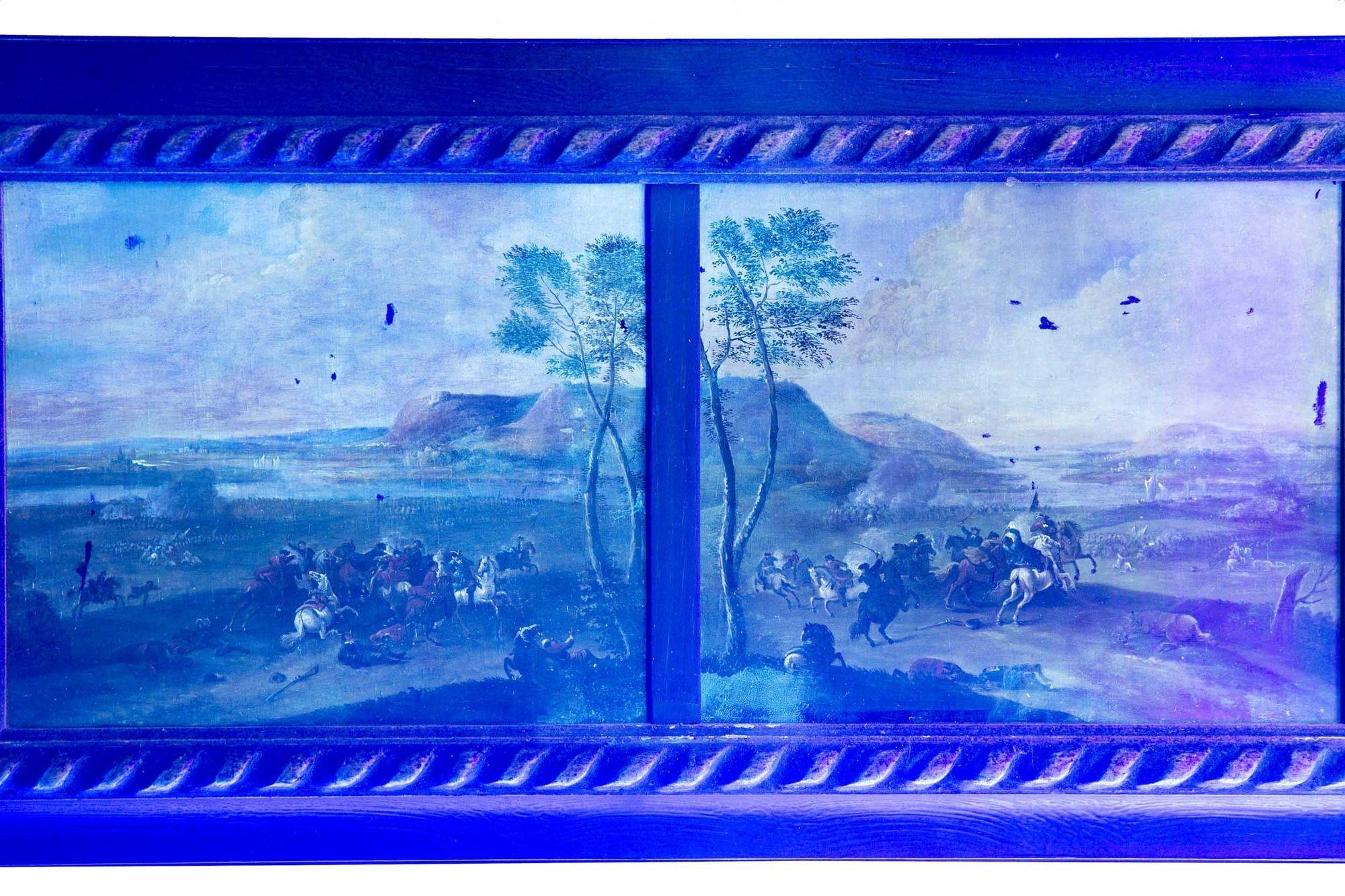 Raro par de cuadros de Caballería en Batalla en el Círculo de Karel Breydel, ca. 1740 en venta 6