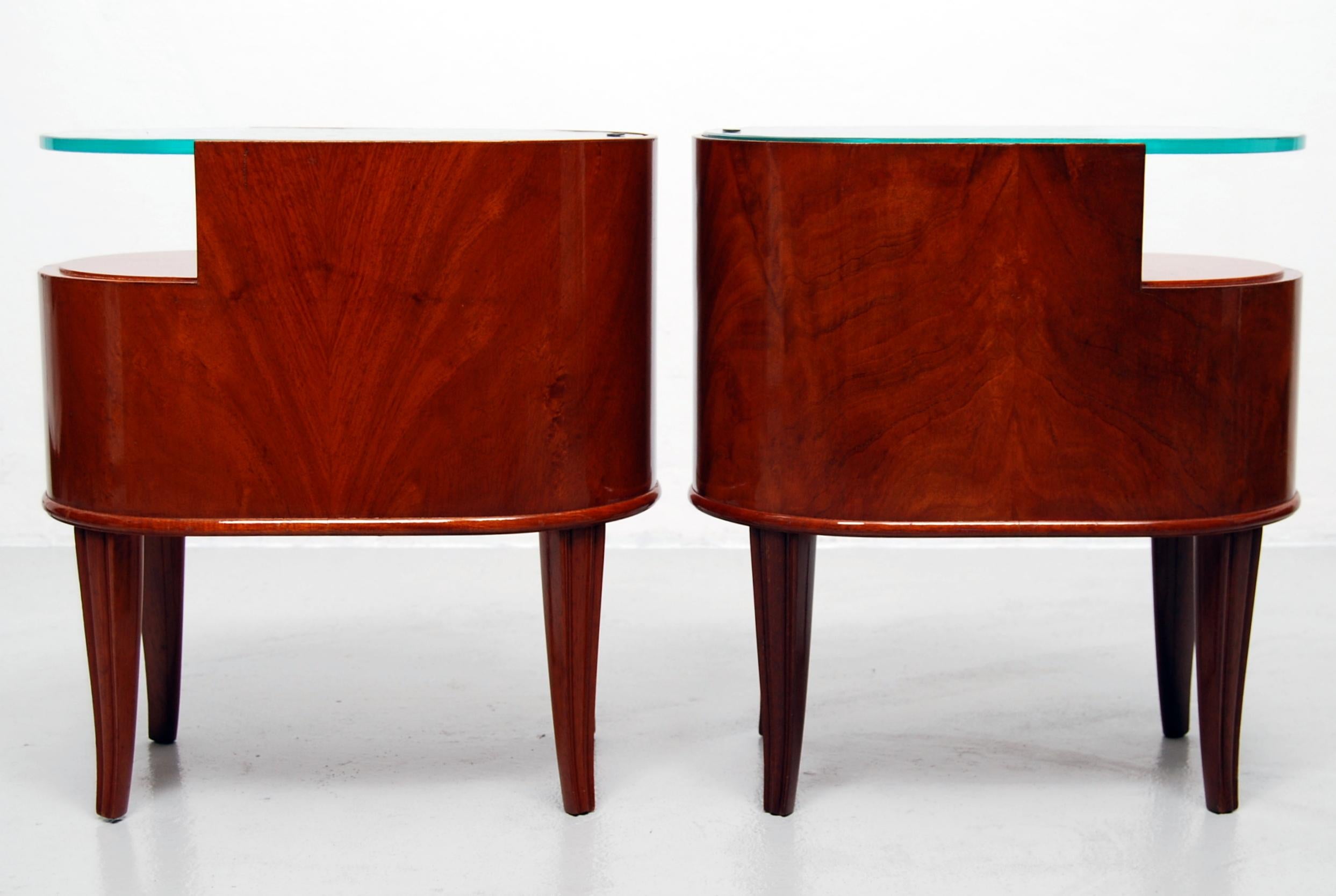 European Rare Pair of Bedside Tables or Nightstands by Axel Larsson Produced by SMF