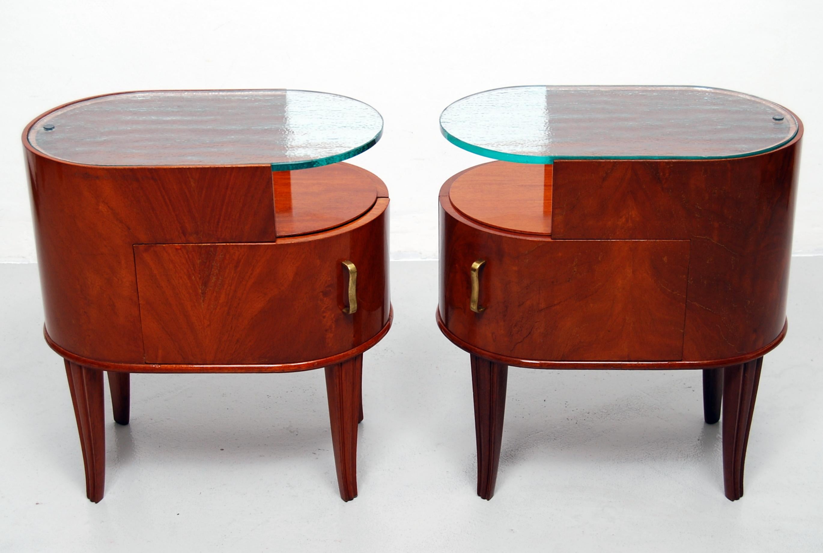 Rare Pair of Bedside Tables or Nightstands by Axel Larsson Produced by SMF In Good Condition In Stockholm, SE