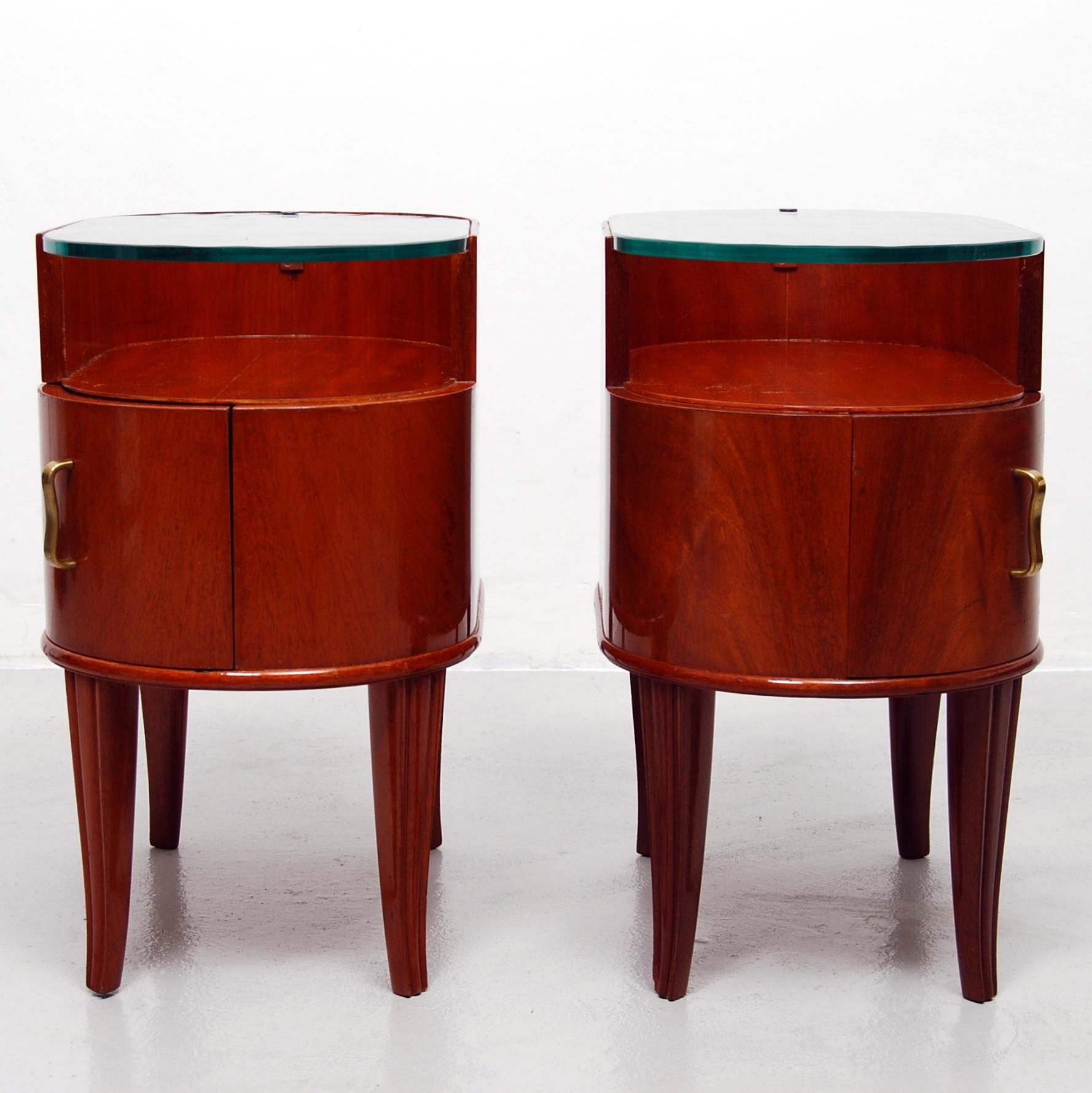 Mid-20th Century Rare Pair of Bedside Tables or Nightstands by Axel Larsson Produced by SMF