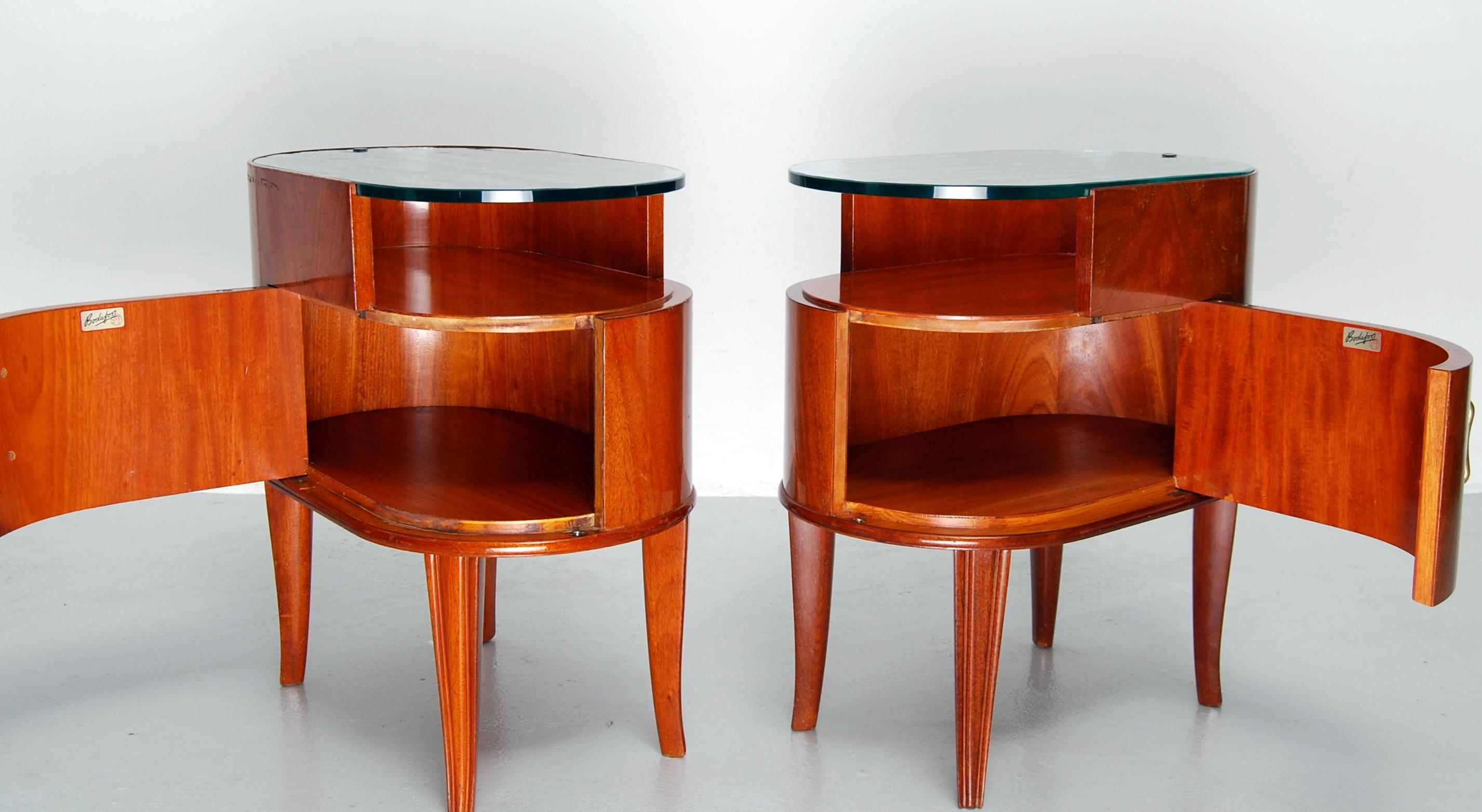 Rare Pair of Bedside Tables or Nightstands by Axel Larsson Produced by SMF 2