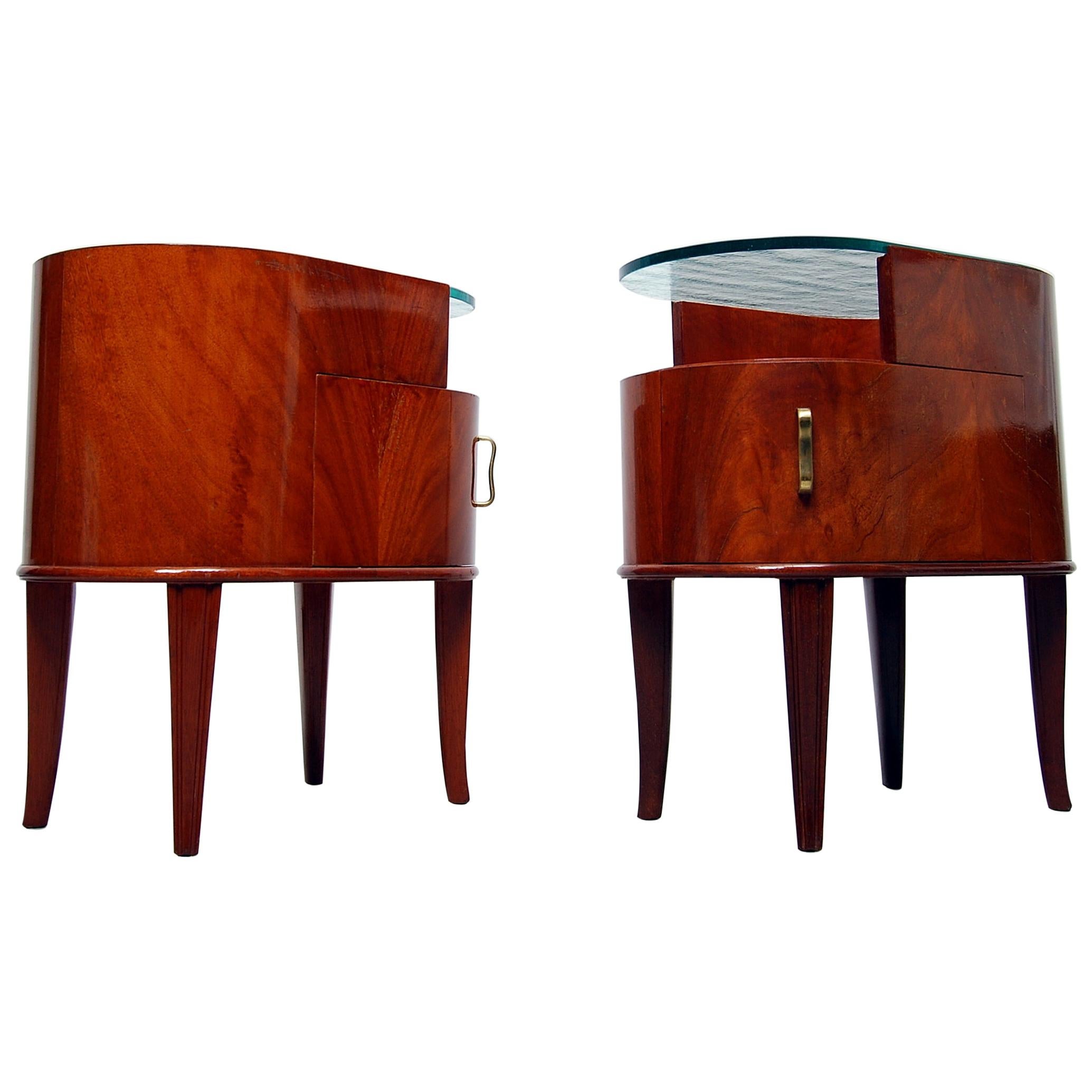 Rare Pair of Bedside Tables or Nightstands by Axel Larsson Produced by SMF