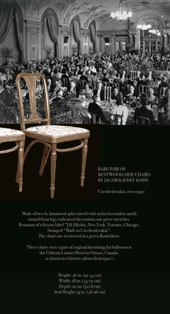 Seltenes Paar Beistellstühle aus Bugholz von Jacob & Josef, Tschechoslowakei, um 1920