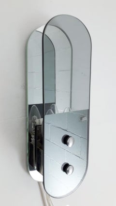 Rare Pair of Beveled Sconces by Veca