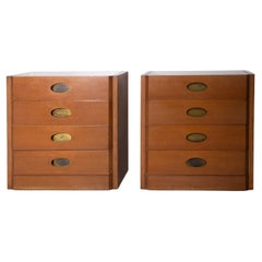 Rare Pair of Brass chests of drawers by Luigi Caccia Dominioni