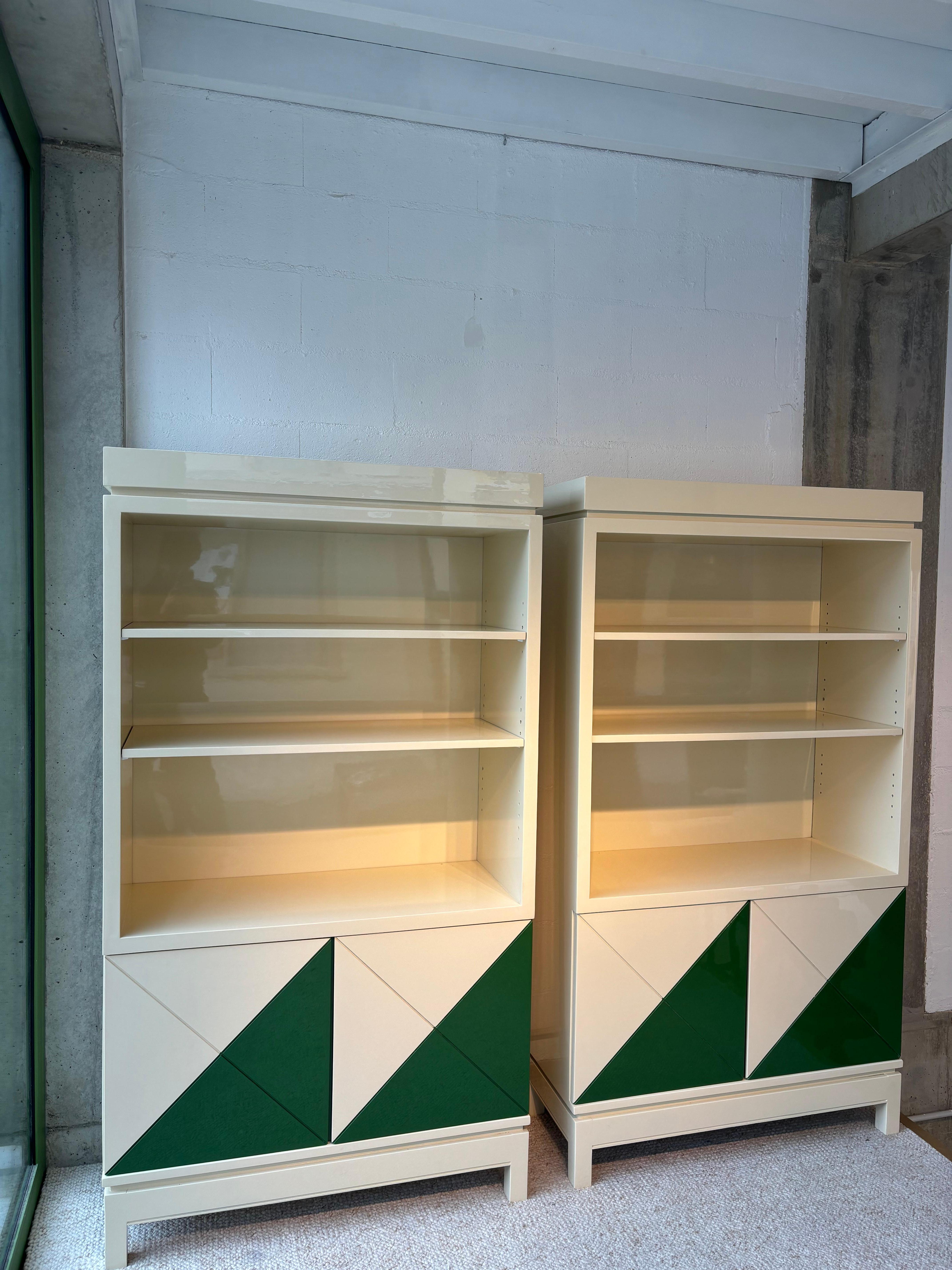 Belgian Rare pair of cabinets by Emiel Veranneman For Sale