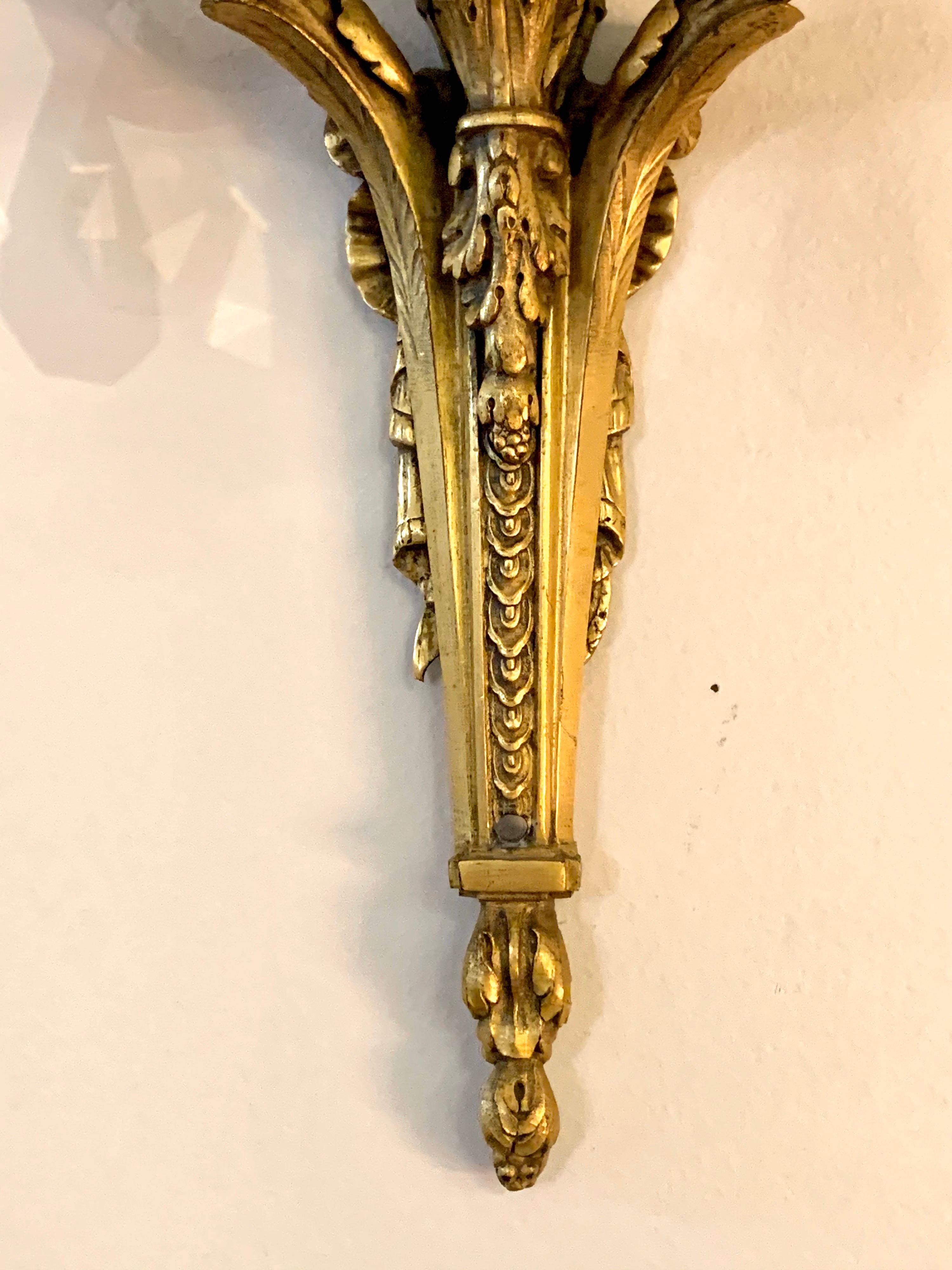 American Rare Pair of Caldwell & Company Signed Wedgwood Jasperware & Doré Bronze Sconces