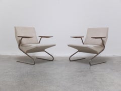 Rare Pair of 'Cantilever' Lounge Chairs by Georges Van Rijck for Beaufort, 1960s