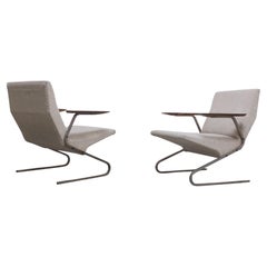 Rare Pair of 'Cantilever' Lounge Chairs by Georges Van Rijck for Beaufort, 1960s