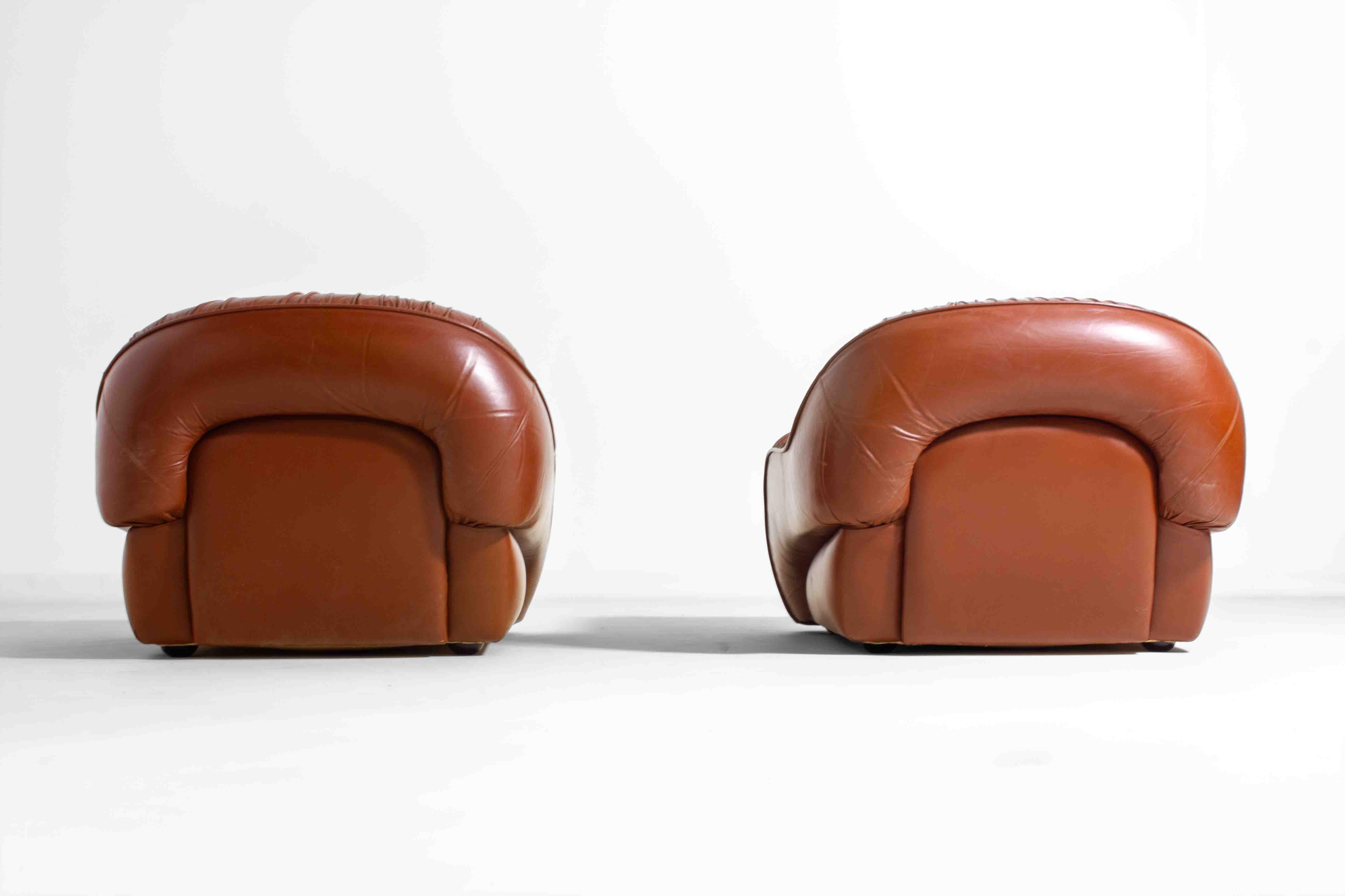 Fin du 20e siècle Rare paire de chaises longues 