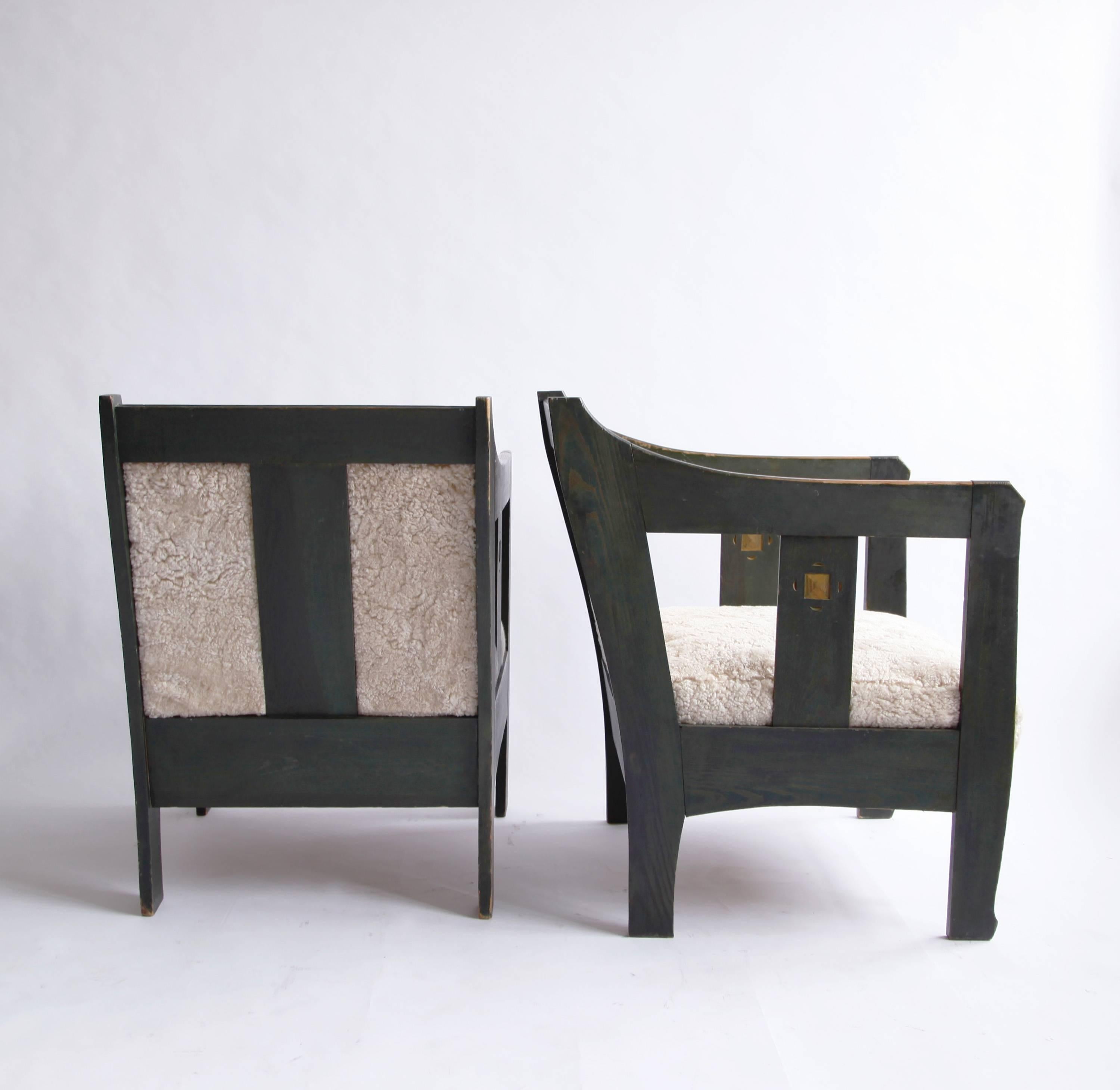 Swedish Rare Pair of Carl Westman Attributed Easy Chairs