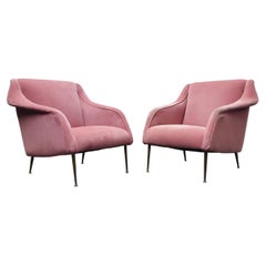 Rare Pair of Carlo de Carli Lounge Chairs