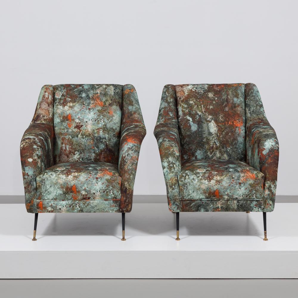 Rare Pair of Carlo di Carli designed Italian Armchairs, 1950s In Good Condition In Donhead St Mary, Wiltshire