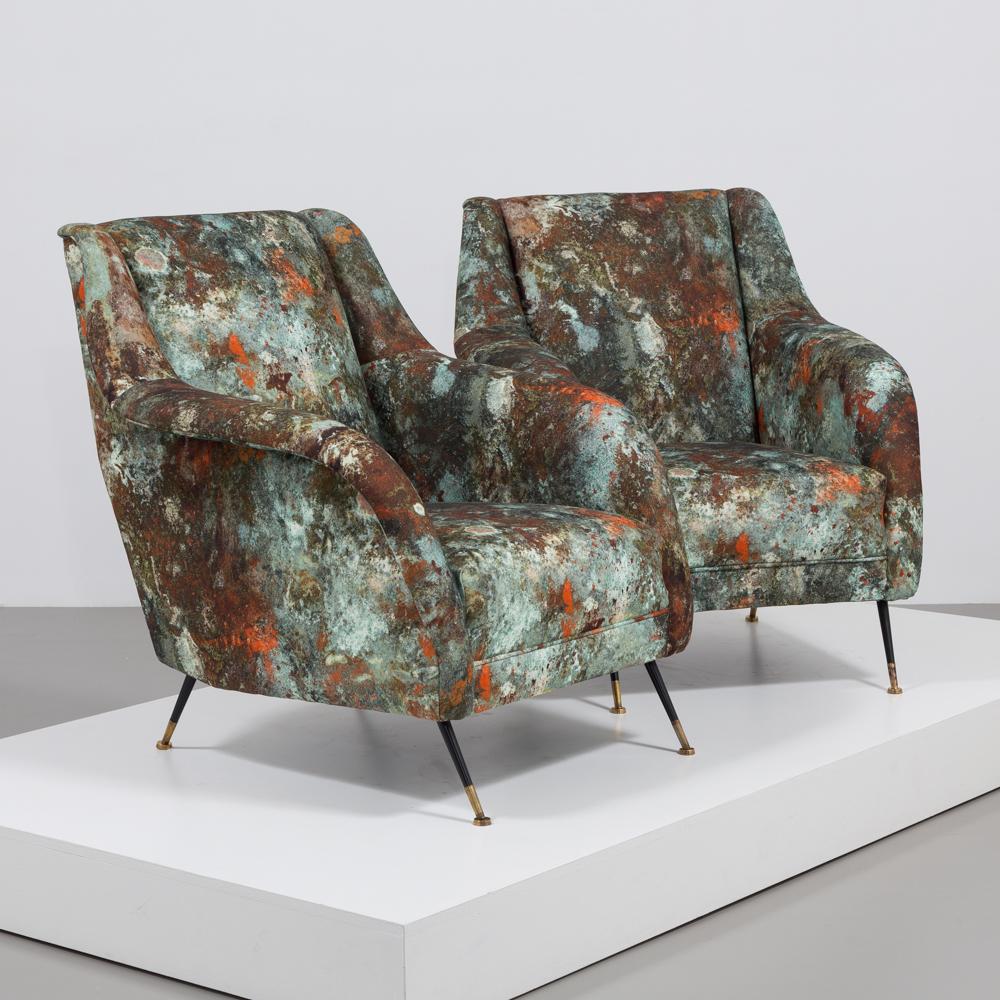 20th Century Rare Pair of Carlo di Carli designed Italian Armchairs, 1950s