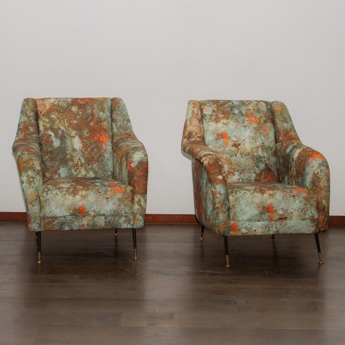 Rare Pair of Carlo di Carli designed Italian Armchairs, 1950s 1