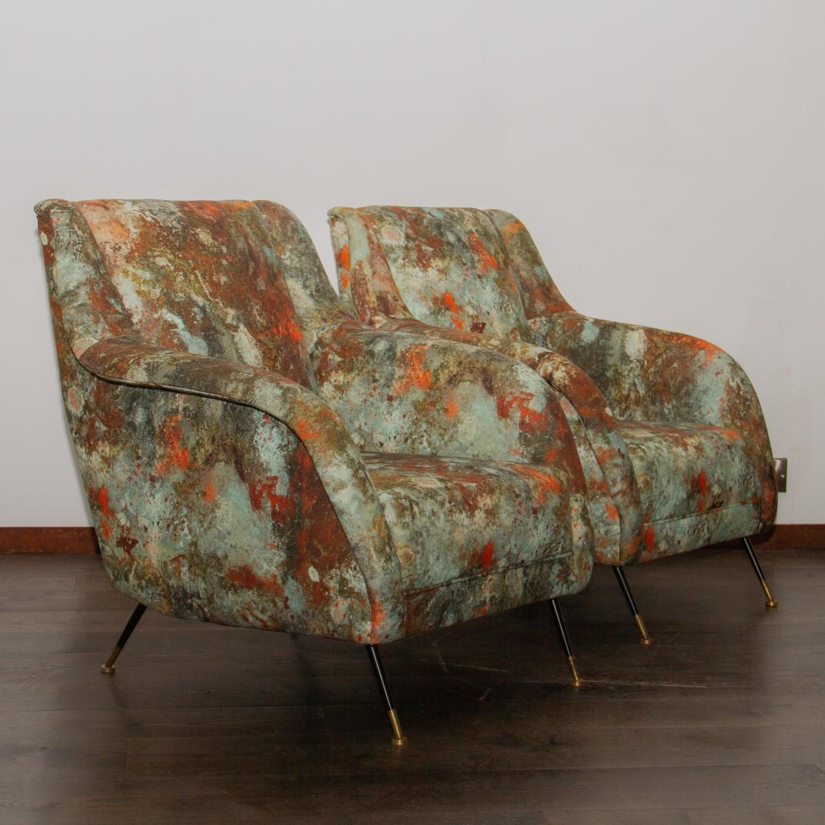 Rare Pair of Carlo di Carli designed Italian Armchairs, 1950s 2