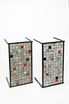 Rare Pair of Ceramic Coffee Tables by Mado Jolain & René Legrand, circa 1950