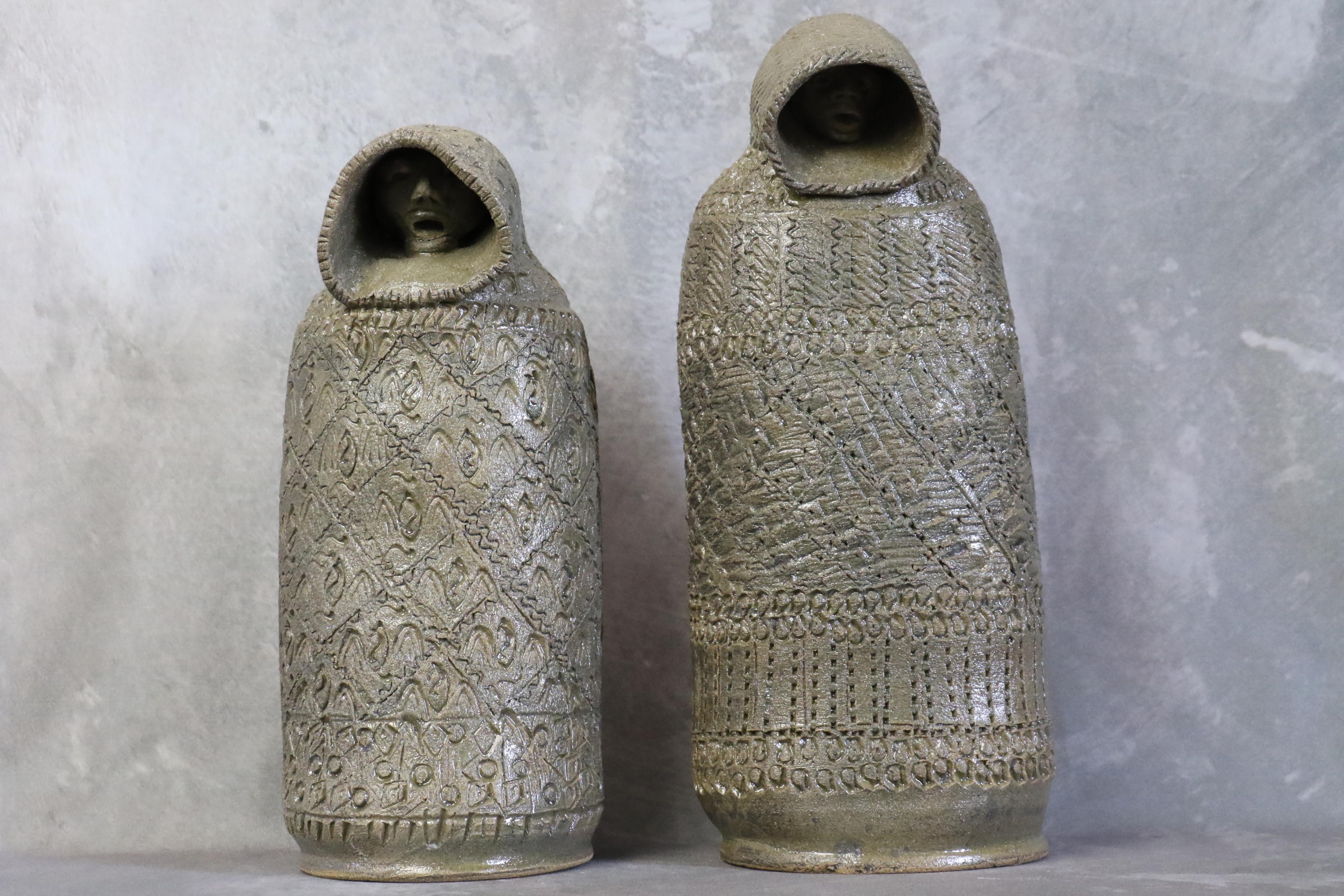 Rare Pair of Ceramic Sculptures by Marcel Giraud, 1960s, Vallauris 2