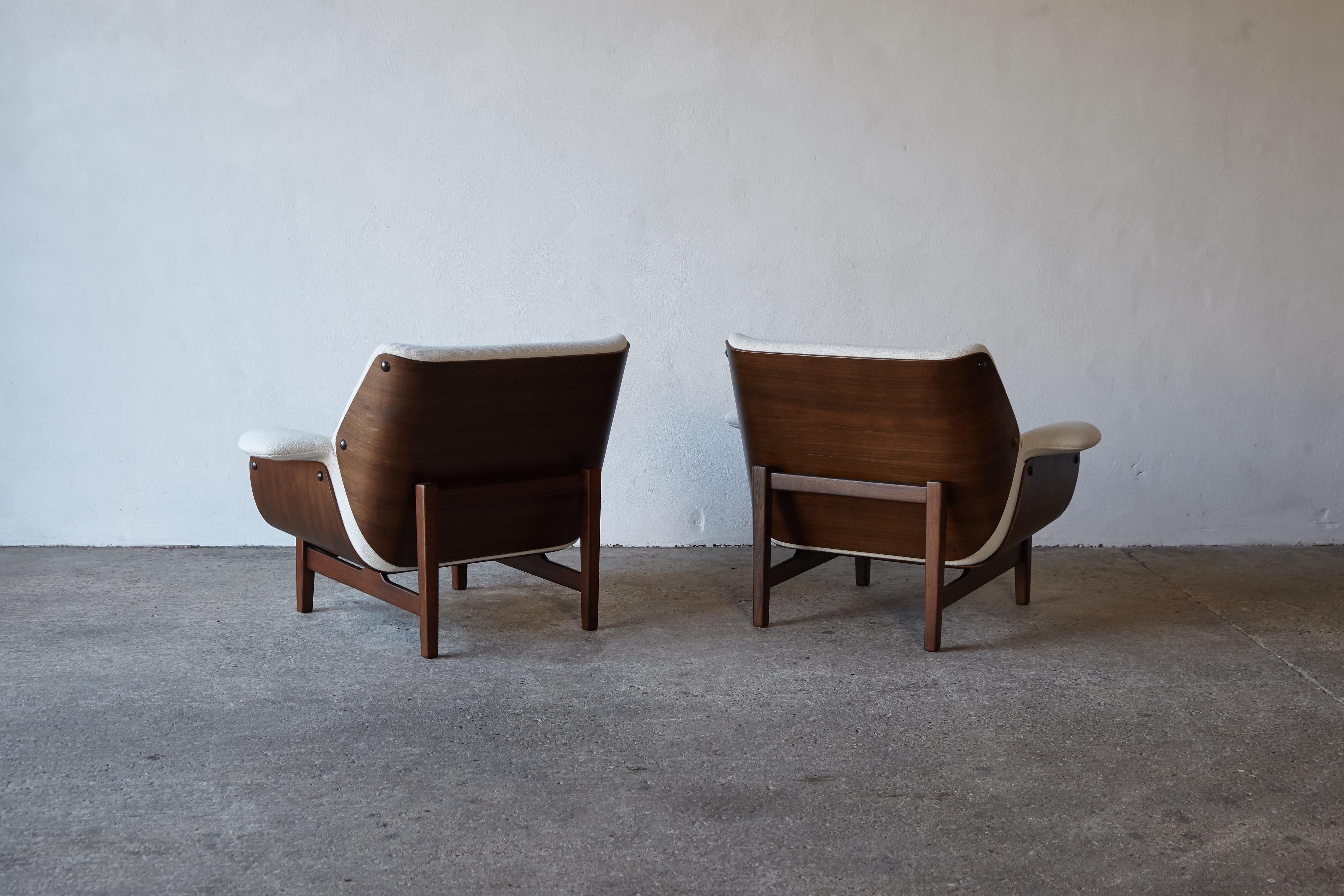 Rare Pair of Chairs, by Charles F Joosten for Interstyle, Italy, 1960s 3
