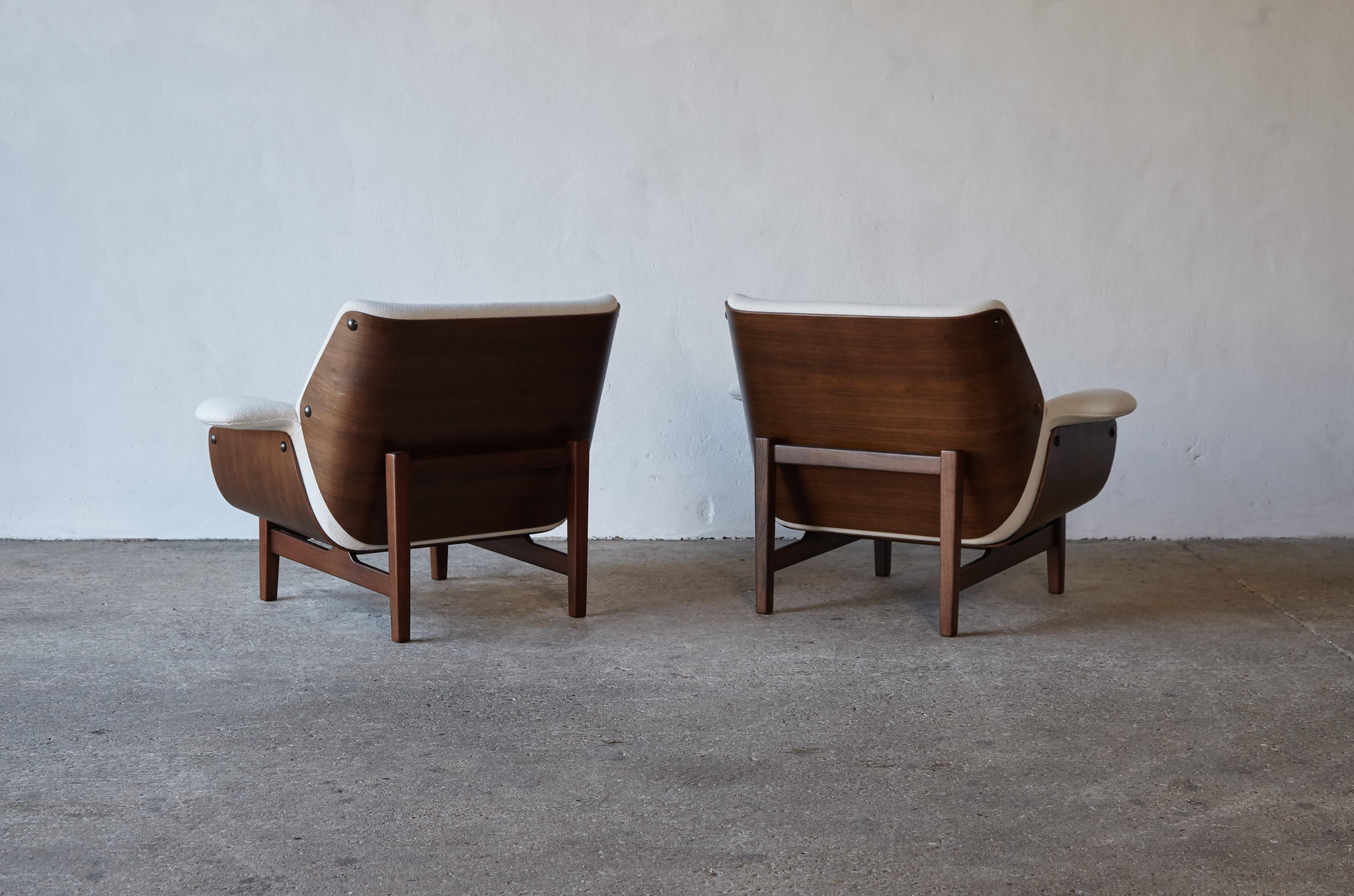 Rare Pair of Chairs, by Charles F Joosten for Interstyle, Italy, 1960s 5