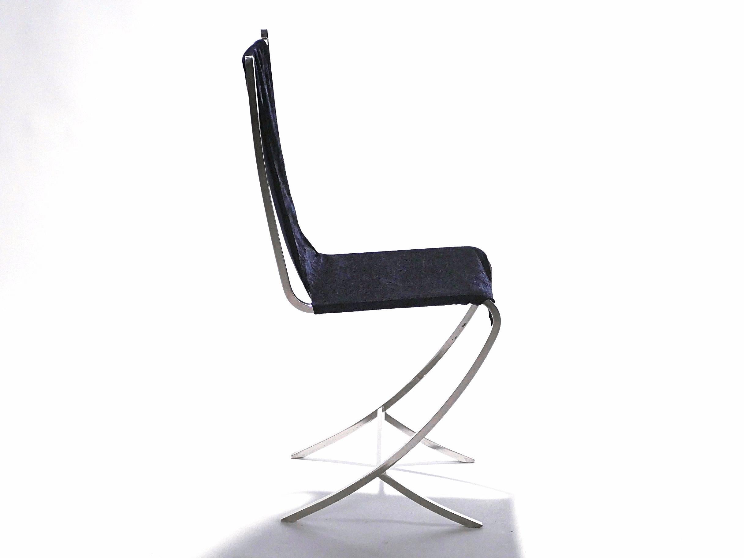 Metal Rare Pair of Chairs by Pierre Cardin for Maison Jansen, 1970s