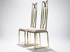 Rare Pair of Chairs by Willy Rizzo for Maison Jansen, 1970s