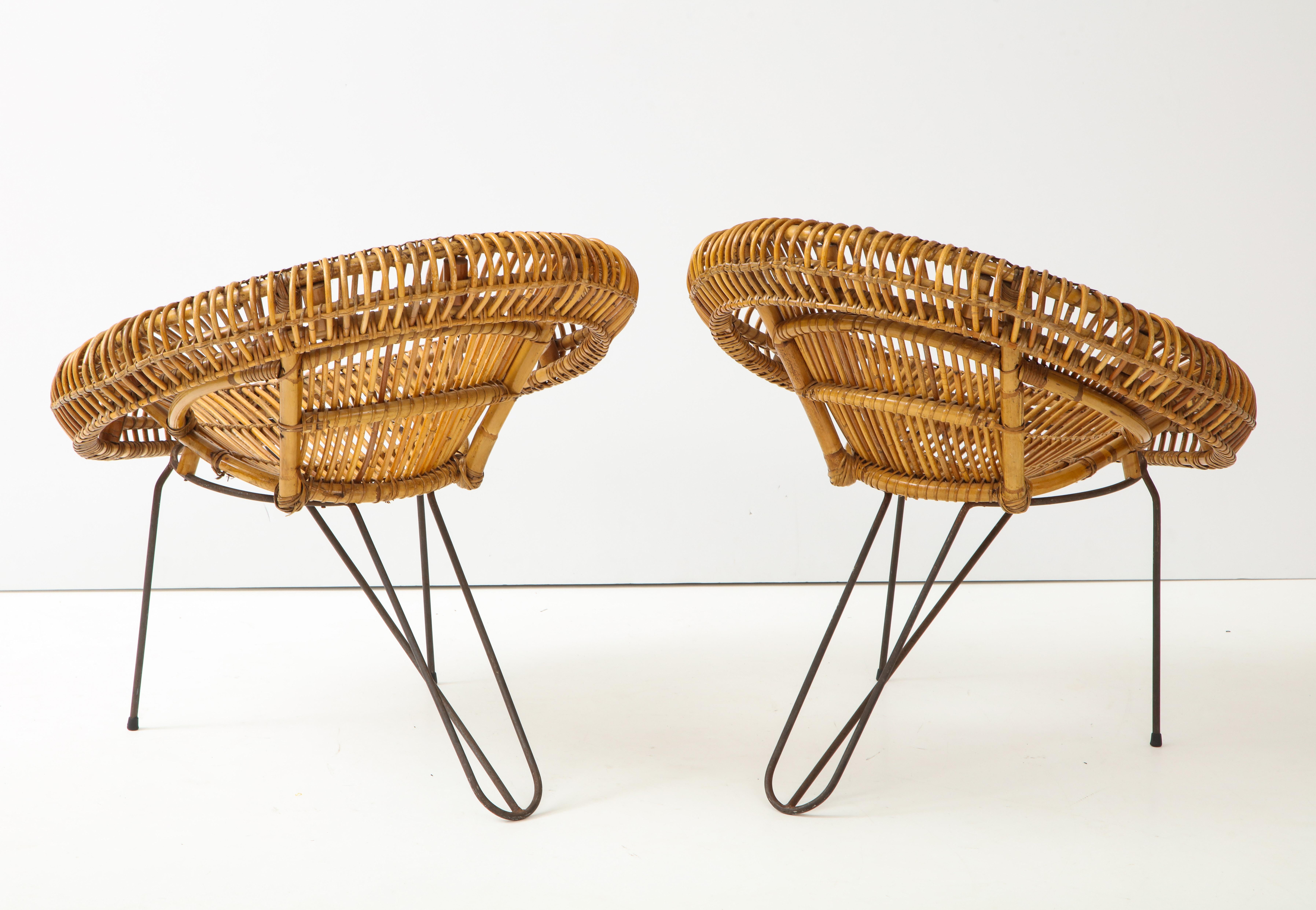 Pair of Chairs, Janine Abraham & Dirk Jan Rol, Italy, 1950s In Good Condition In Brooklyn, NY
