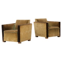 Rare Pair of Club Chairs, Sweden, 1930s
