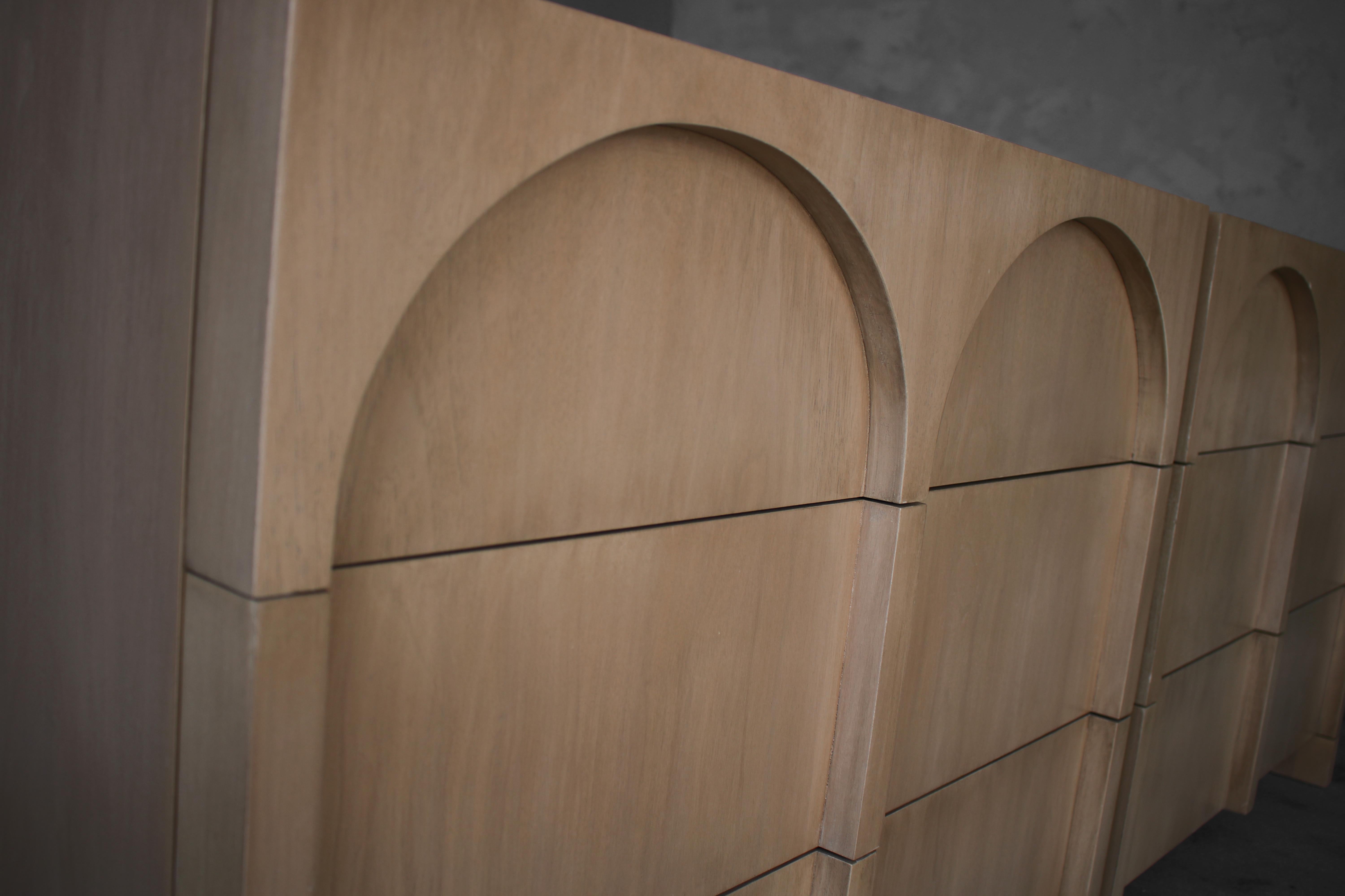 Wood Rare Pair of Colosseum Cabinets by Widdicomb