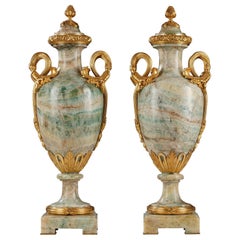 Rare Pair of Covered Vases by Millet