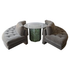 RARE Pair of Curved Omnibus Sofas by Vladimir Kagan