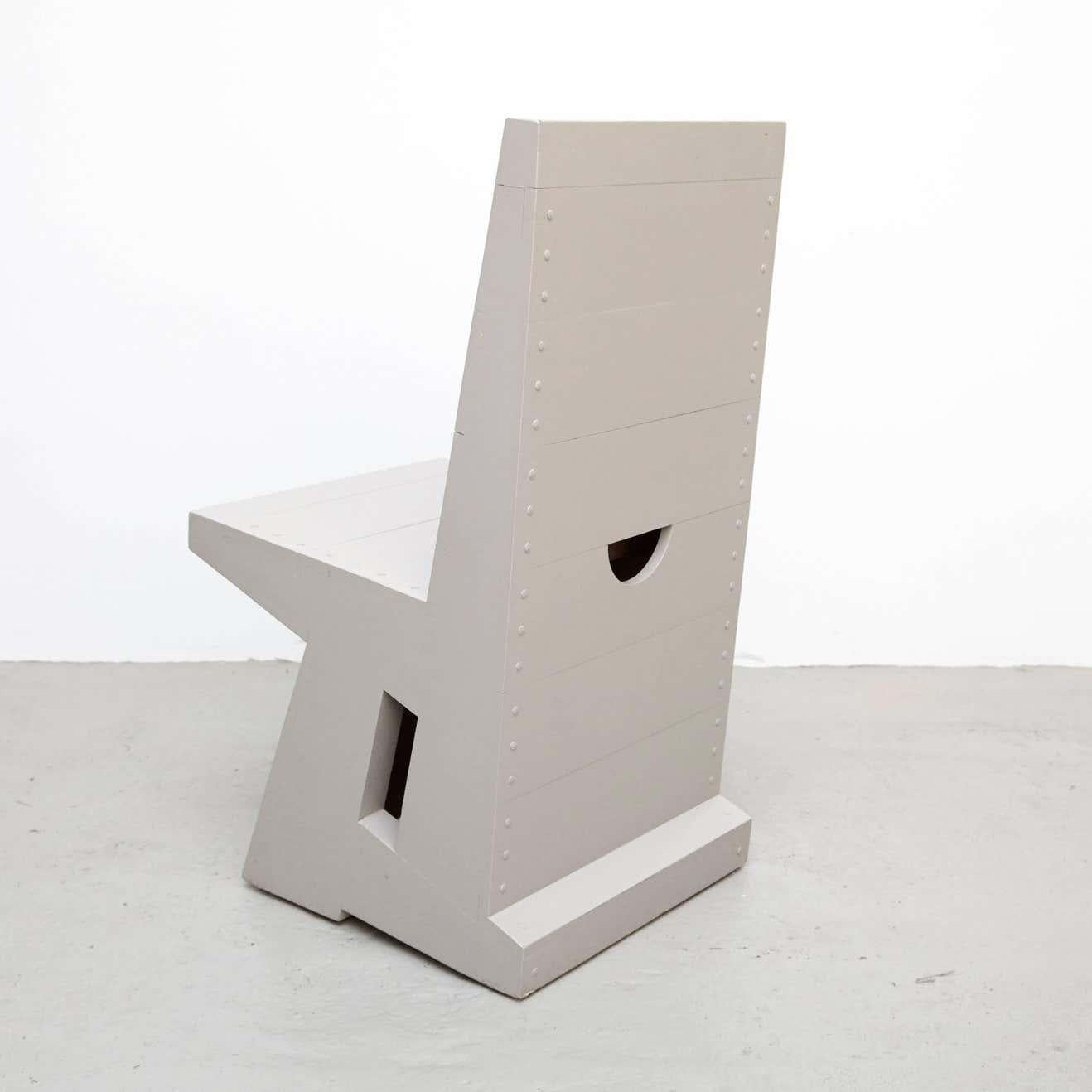 Rara coppia di sedie Dom Hans van der Laan Easy in legno grigio in vendita 3