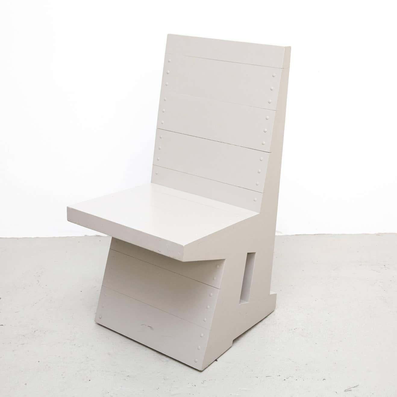 Rare paire de chaises Dom Hans van der Laan en bois gris facile  Bon état - En vente à Barcelona, Barcelona