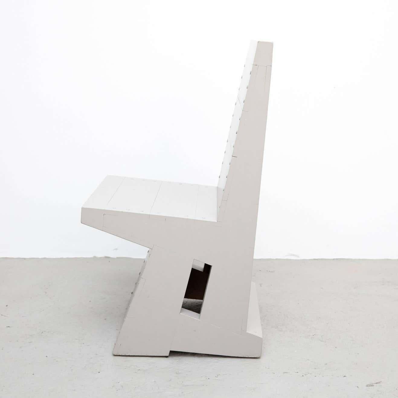 Rara coppia di sedie Dom Hans van der Laan Easy in legno grigio in vendita 2