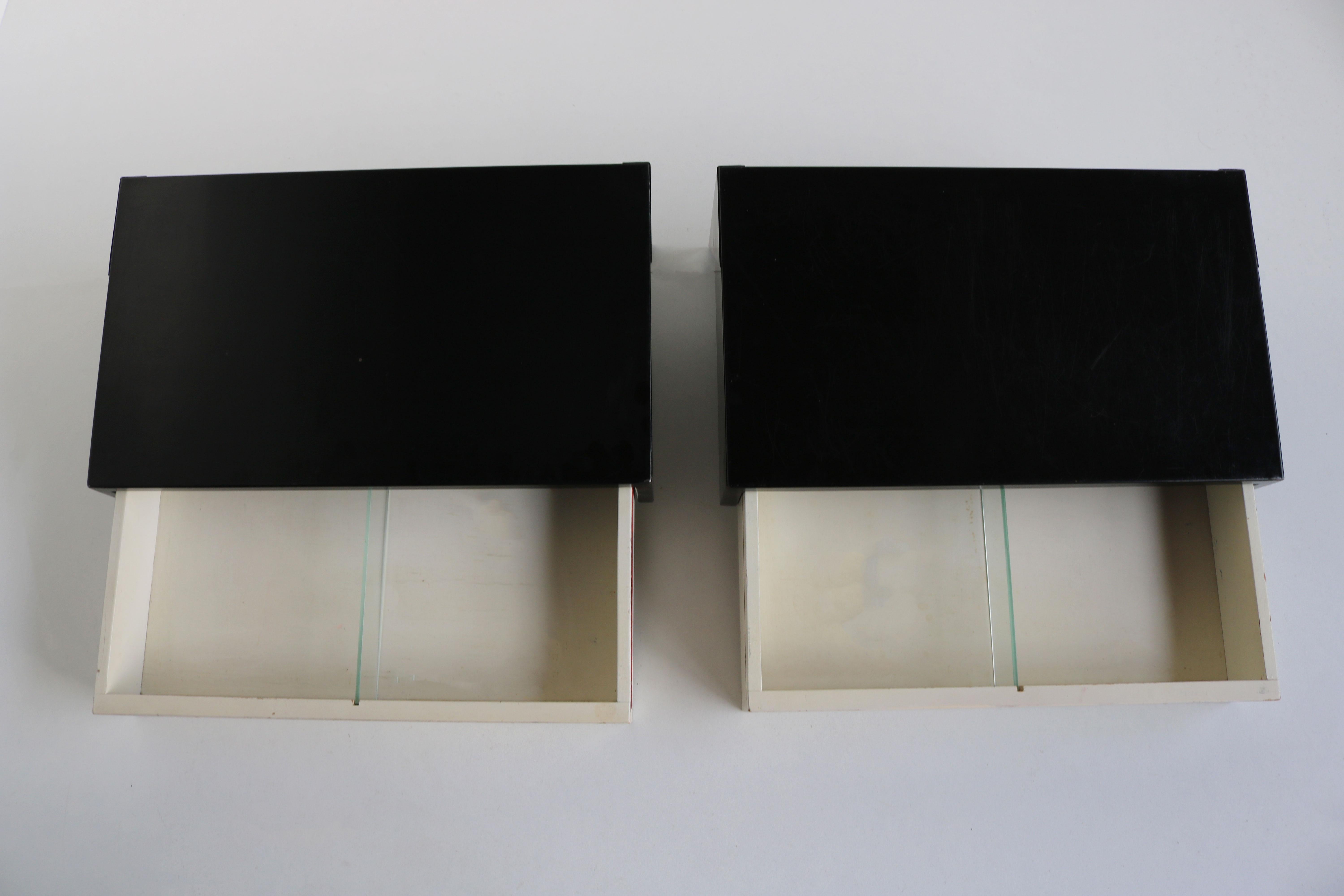 Mid-20th Century Rare Pair of Drawer Units DD01 by Martin Visser for 'T Spectrum 1950 Black White